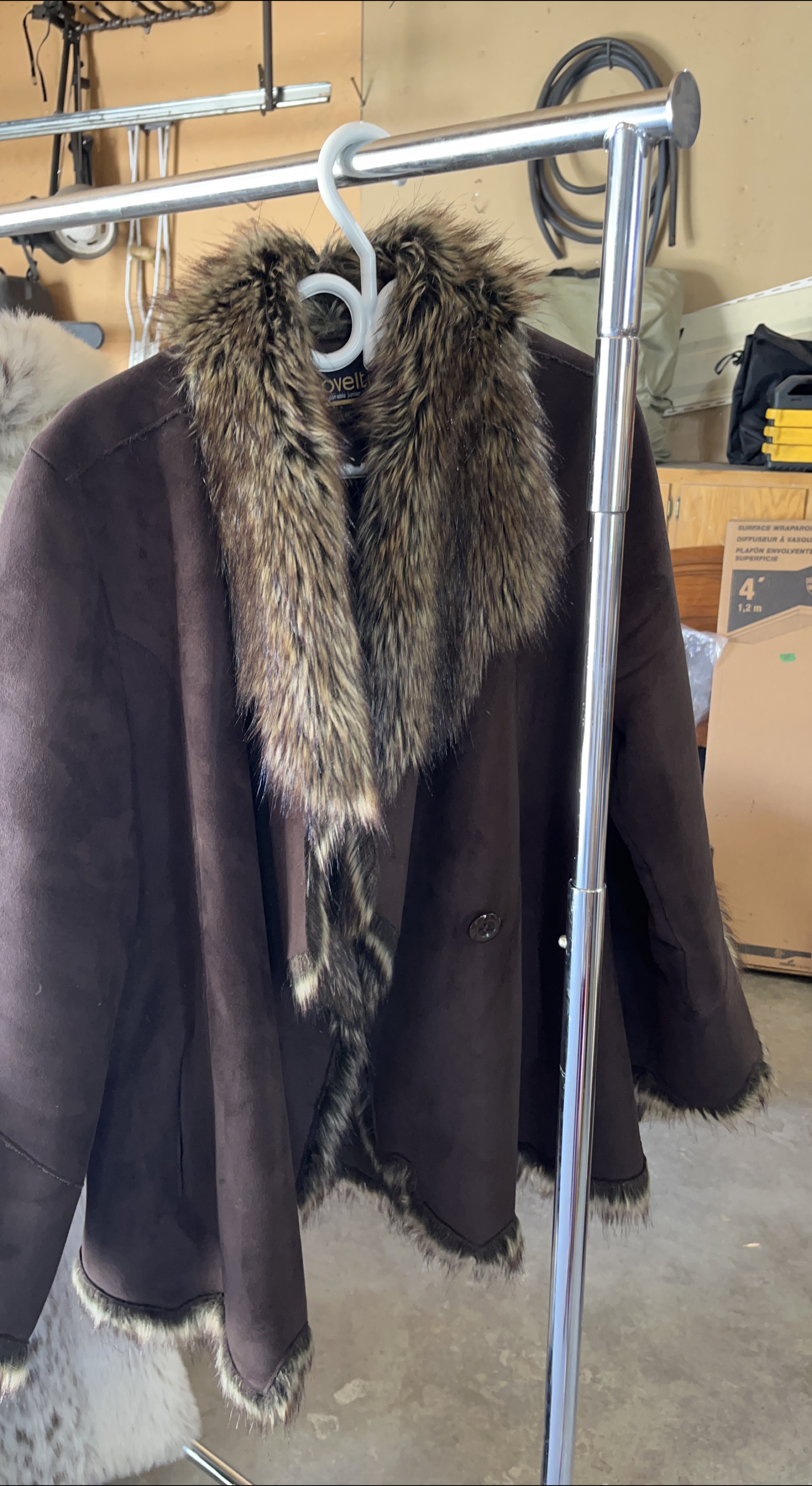 Covelt Suede Jacket with Faux Fur Trim thumbnail