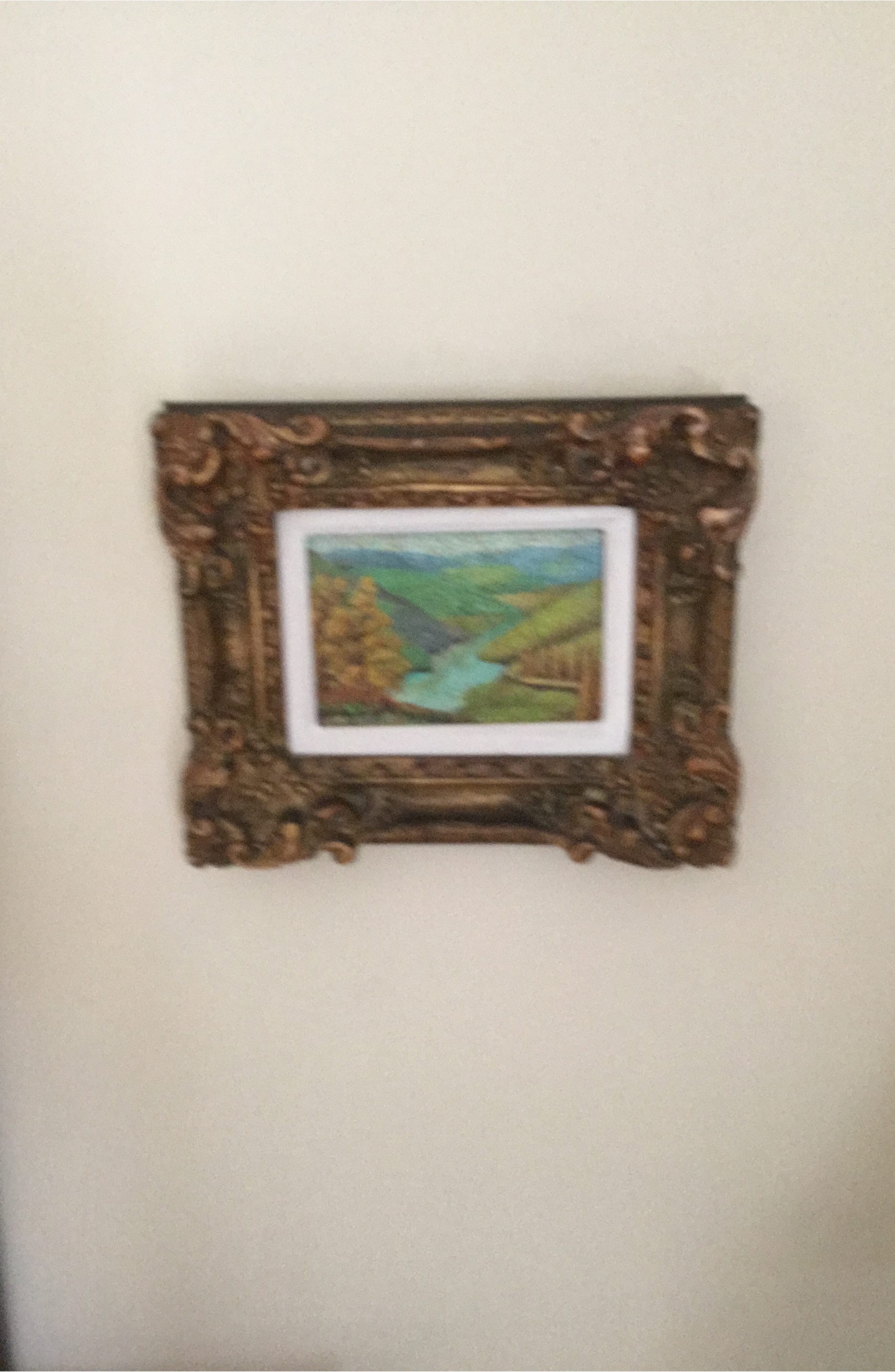 Framed landscape painting thumbnail