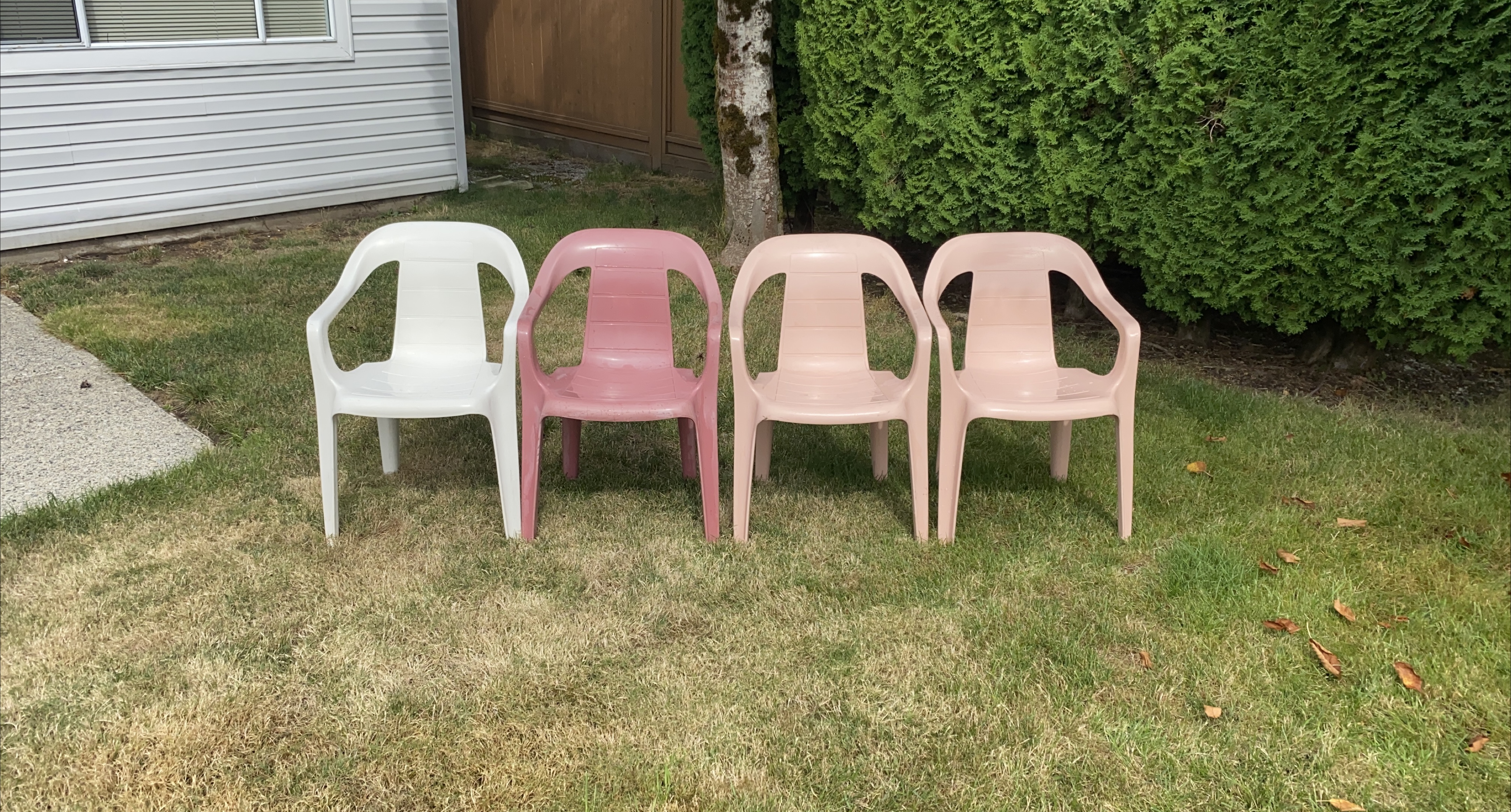 Plastic Outdoor Chairs - White, Pink, Peach thumbnail