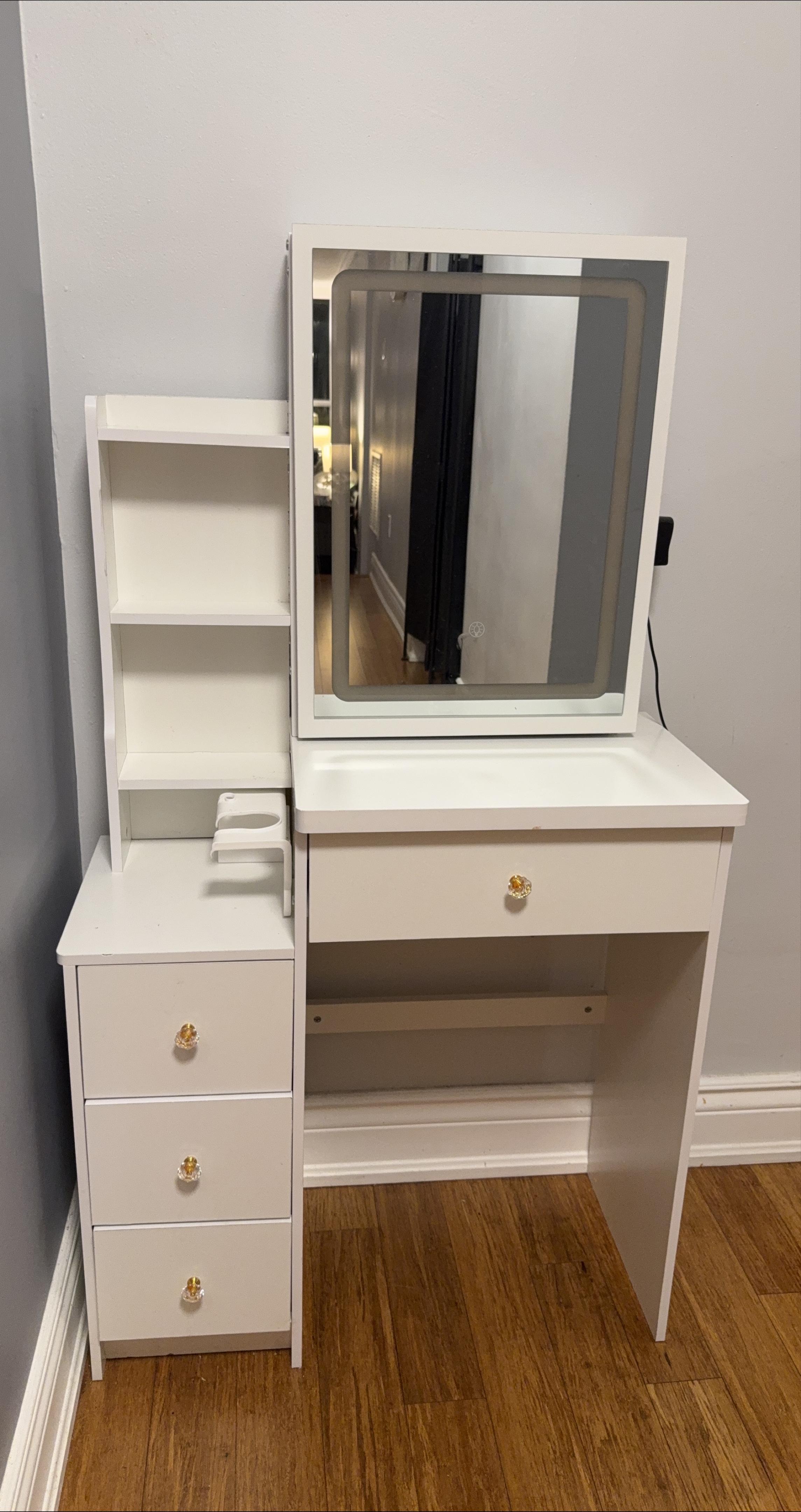 Vanity Makeup Table with Lighted Mirror thumbnail