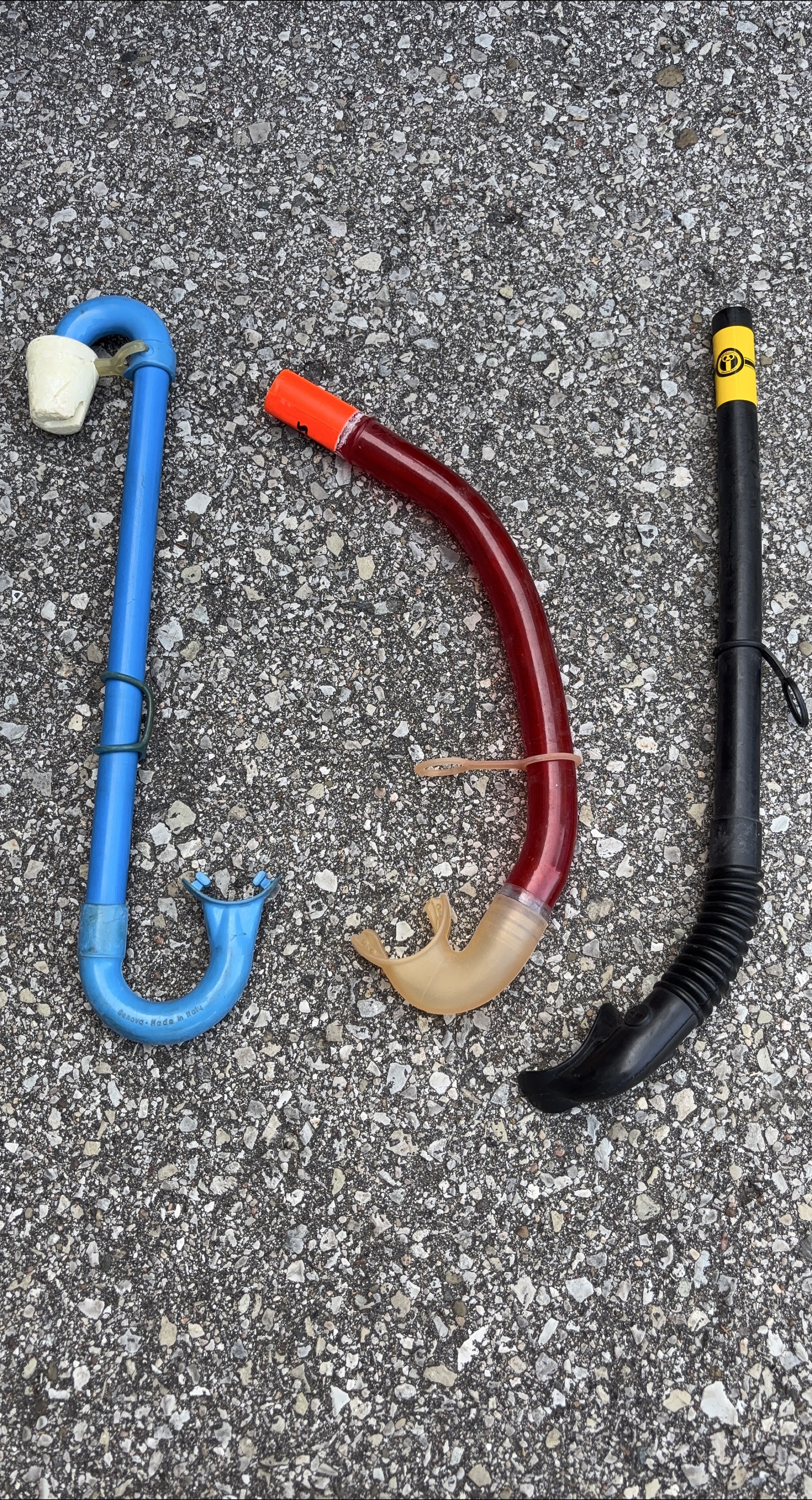 Snorkels (3) - Blue, Red, Black thumbnail