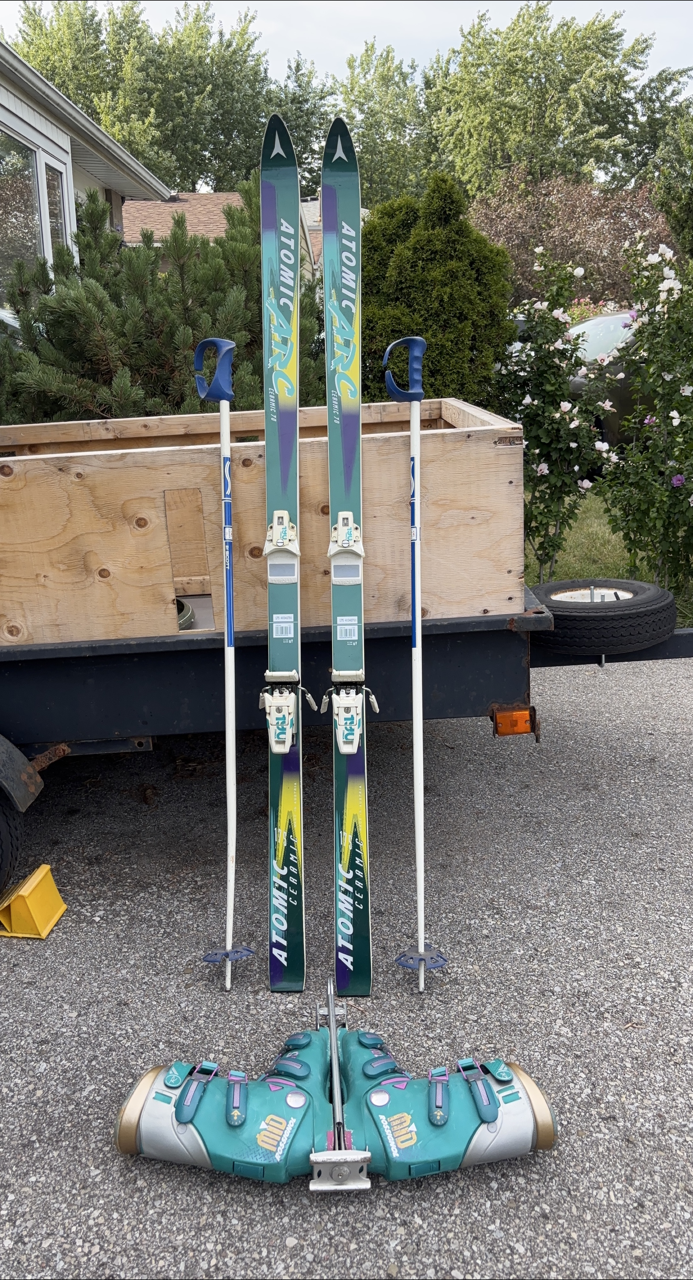 Atomic Ceramic 70 Skis, Poles & Rossignol Boots image indicator(1)
