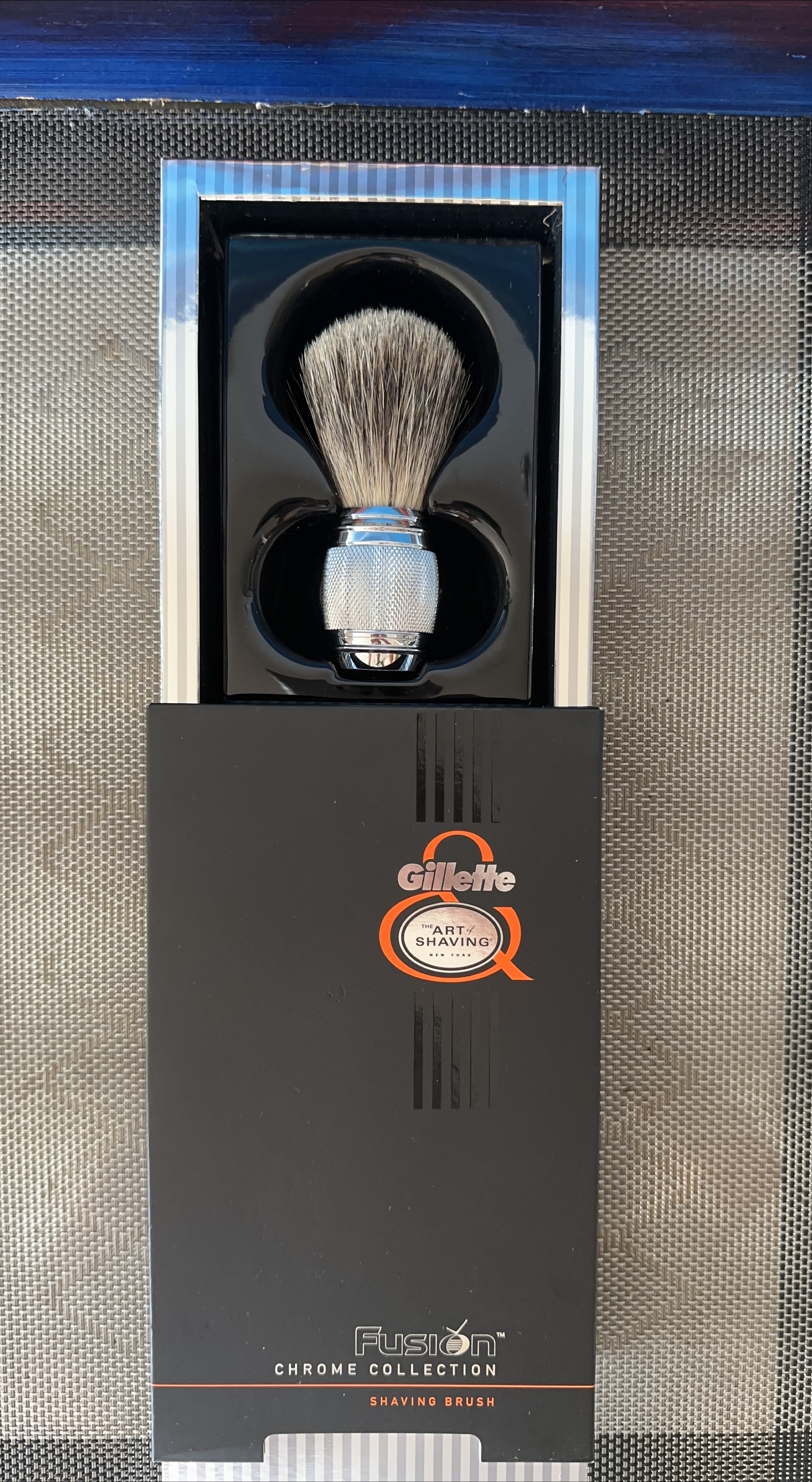 New Gillette Fusion Chrome Collection Shaving Brush thumbnail