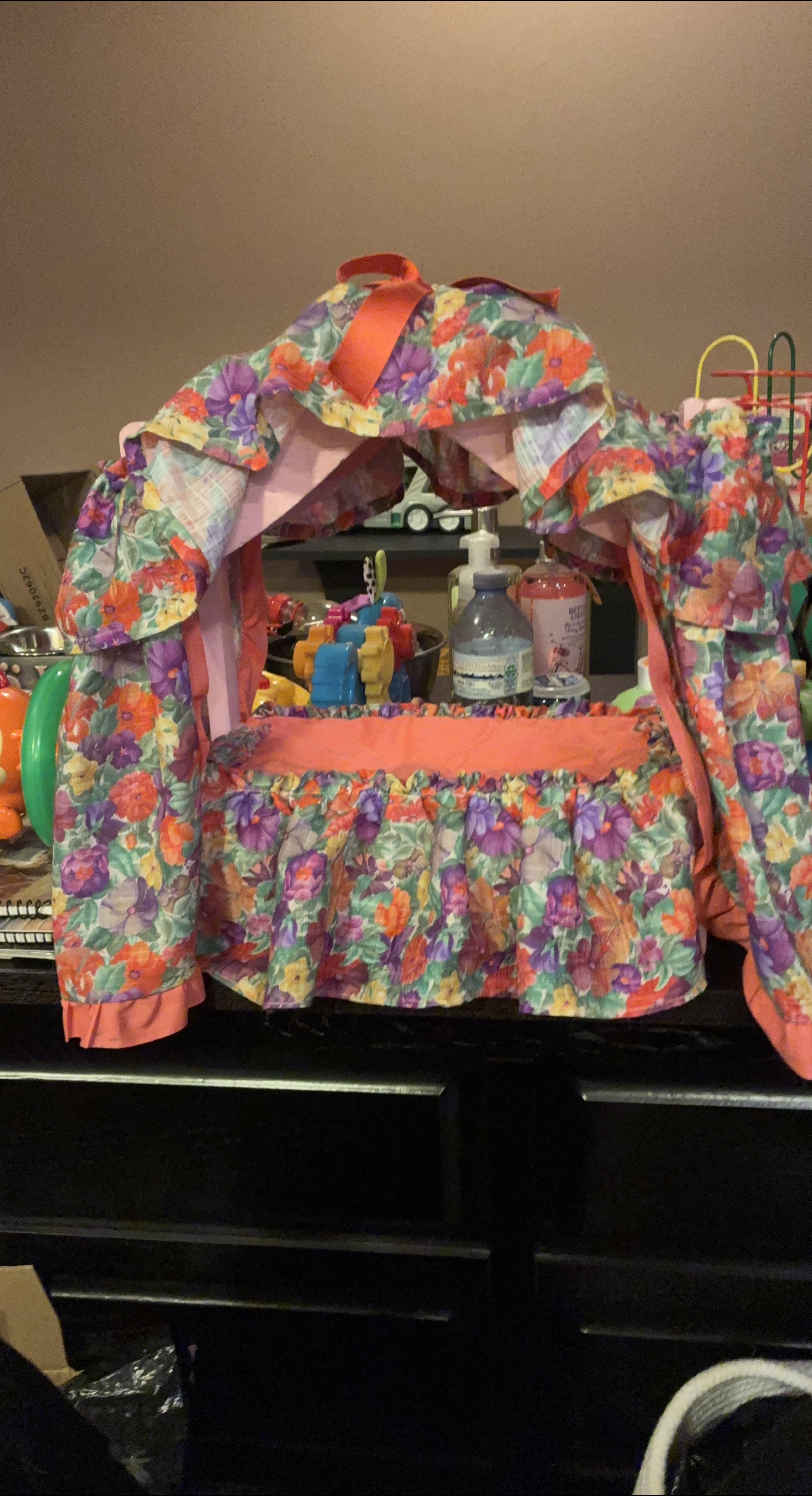 Floral Fabric Doll Crib thumbnail