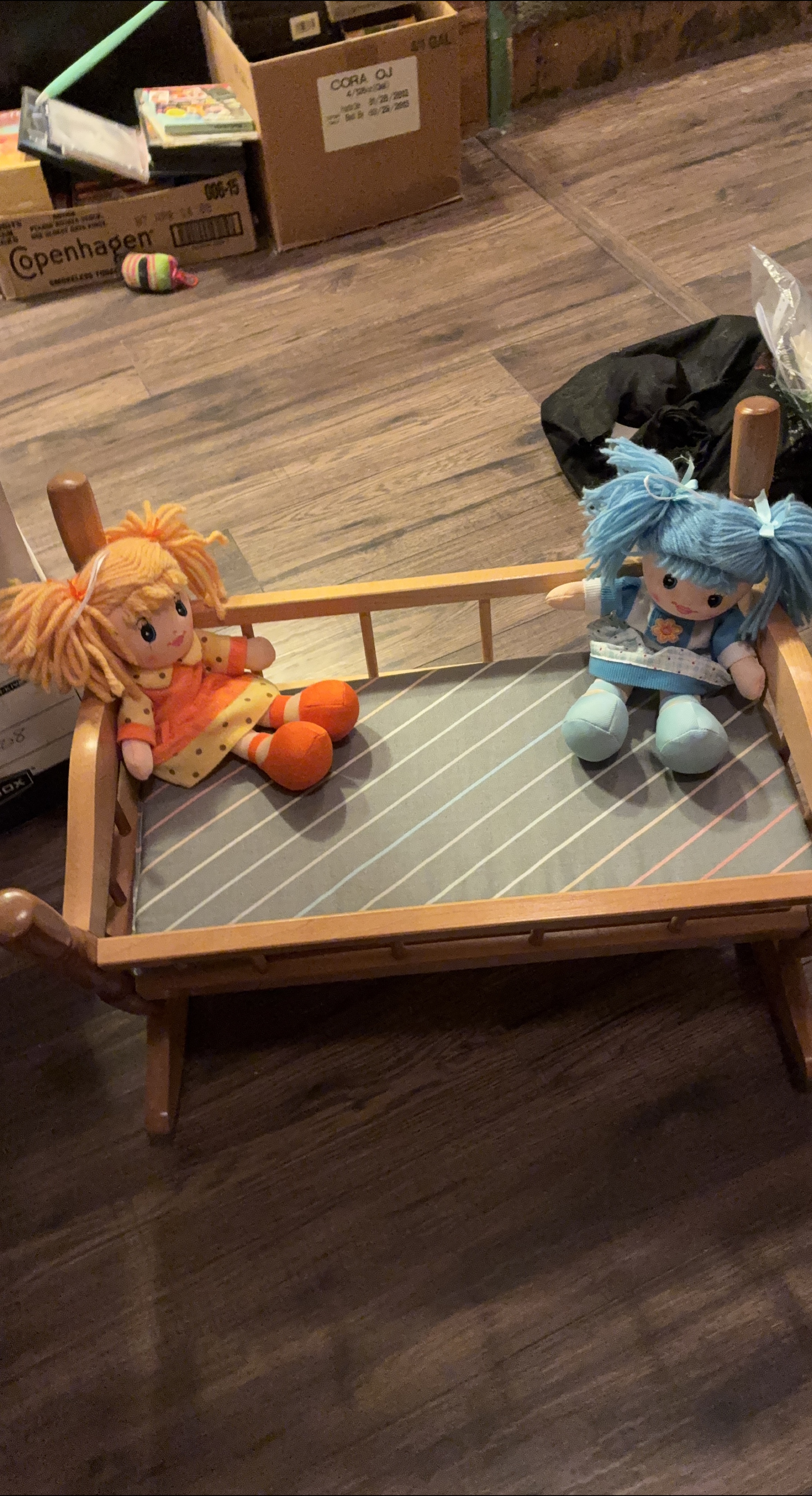 Doll Cradle with Two Dolls thumbnail