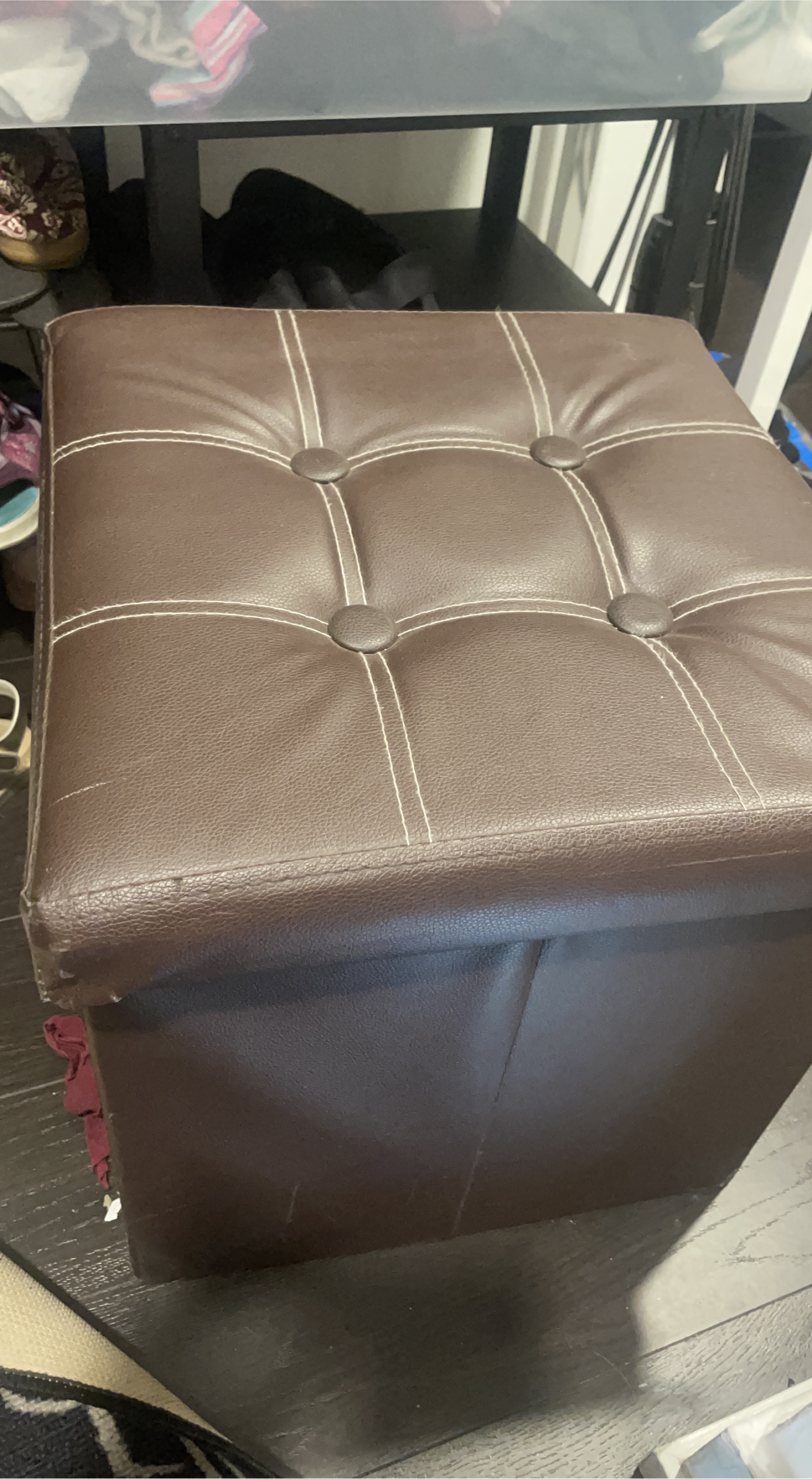 Brown Storage Ottoman thumbnail