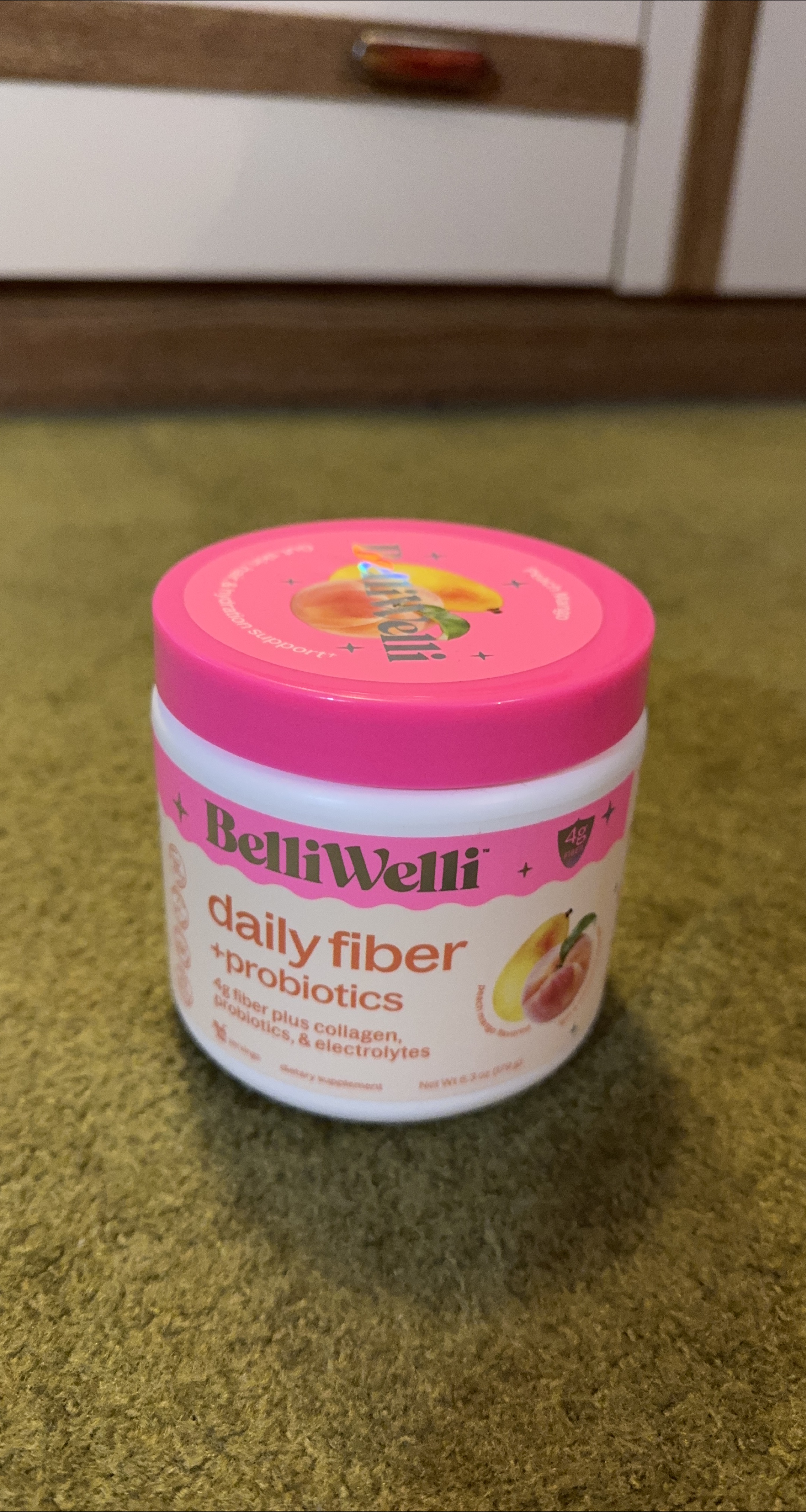 BelliWelli Daily Fiber + Probiotics Supplement (Peach)