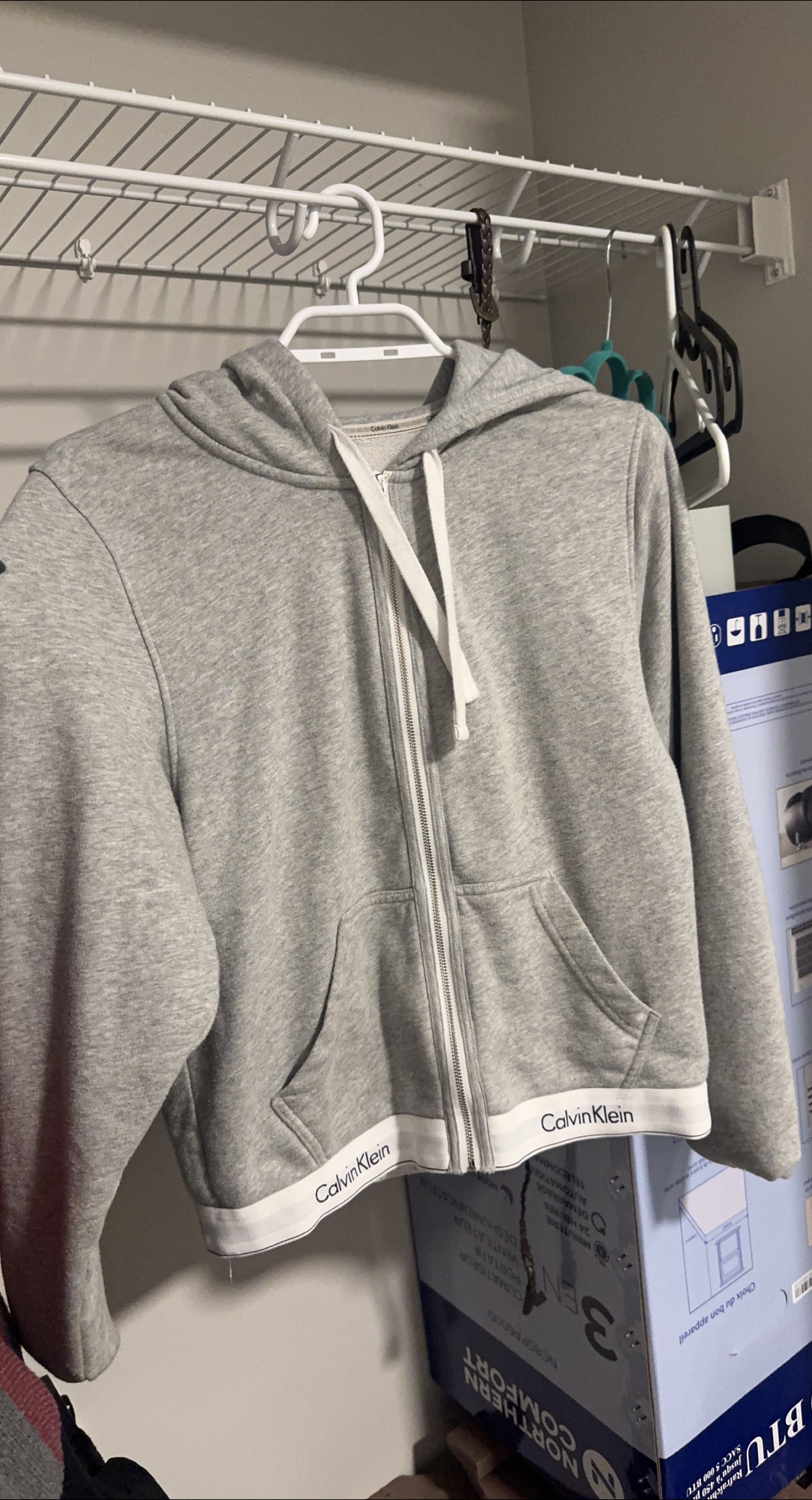 Calvin Klein Grey Zip-Up Hoodie thumbnail