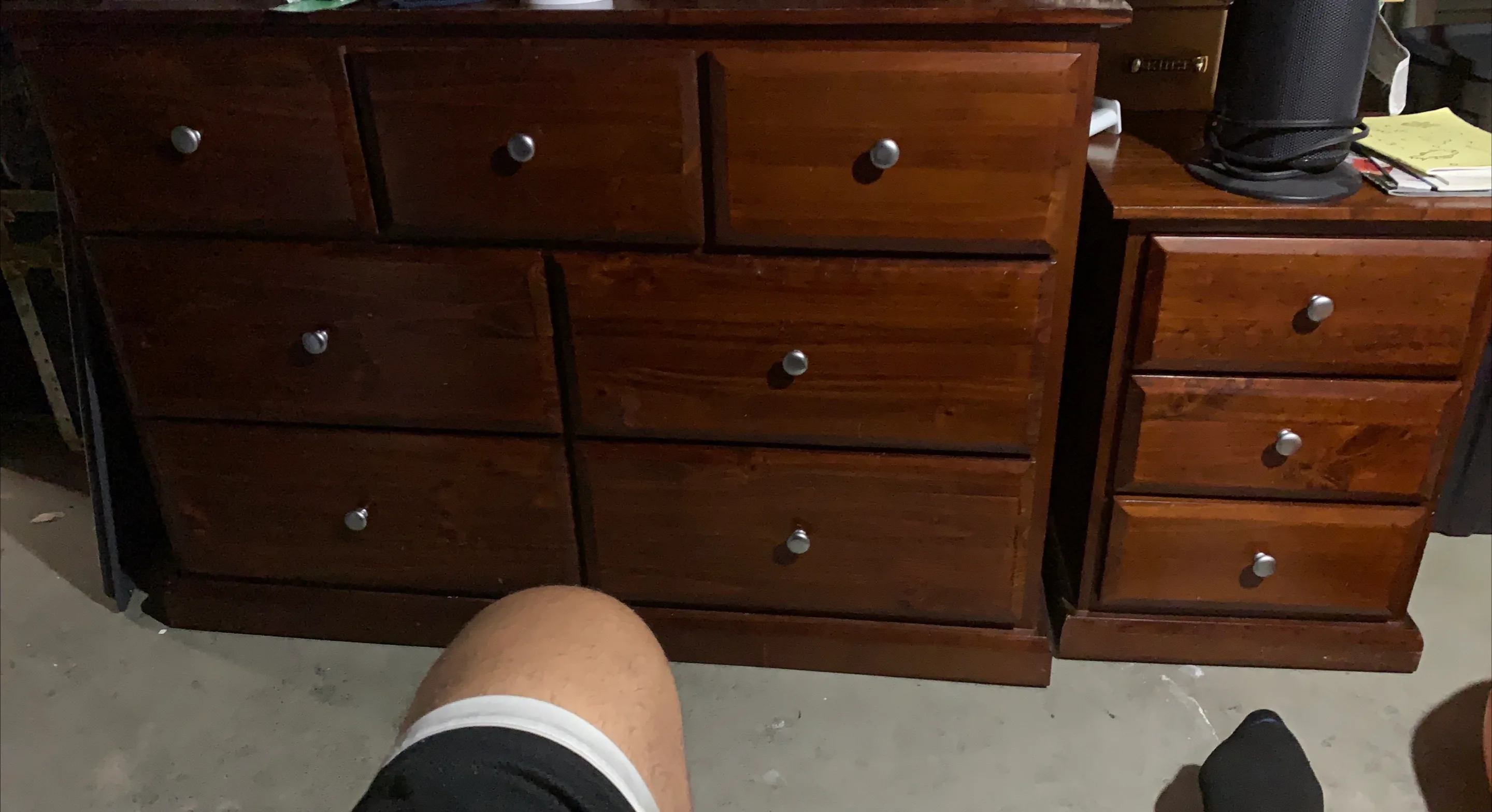 Wood Dresser and Nightstand Set