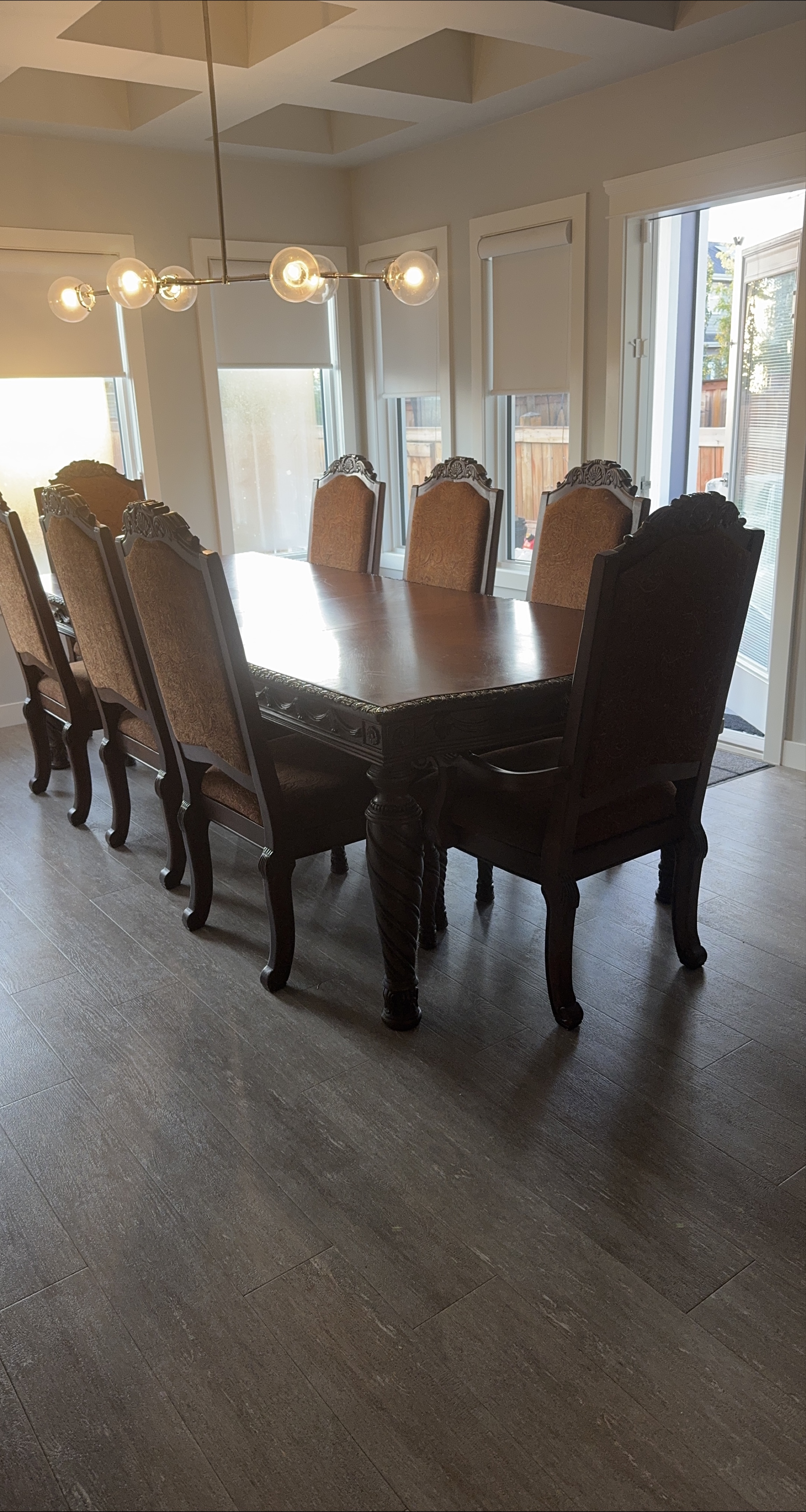 Elegant Dining Table with 8 Chairs thumbnail