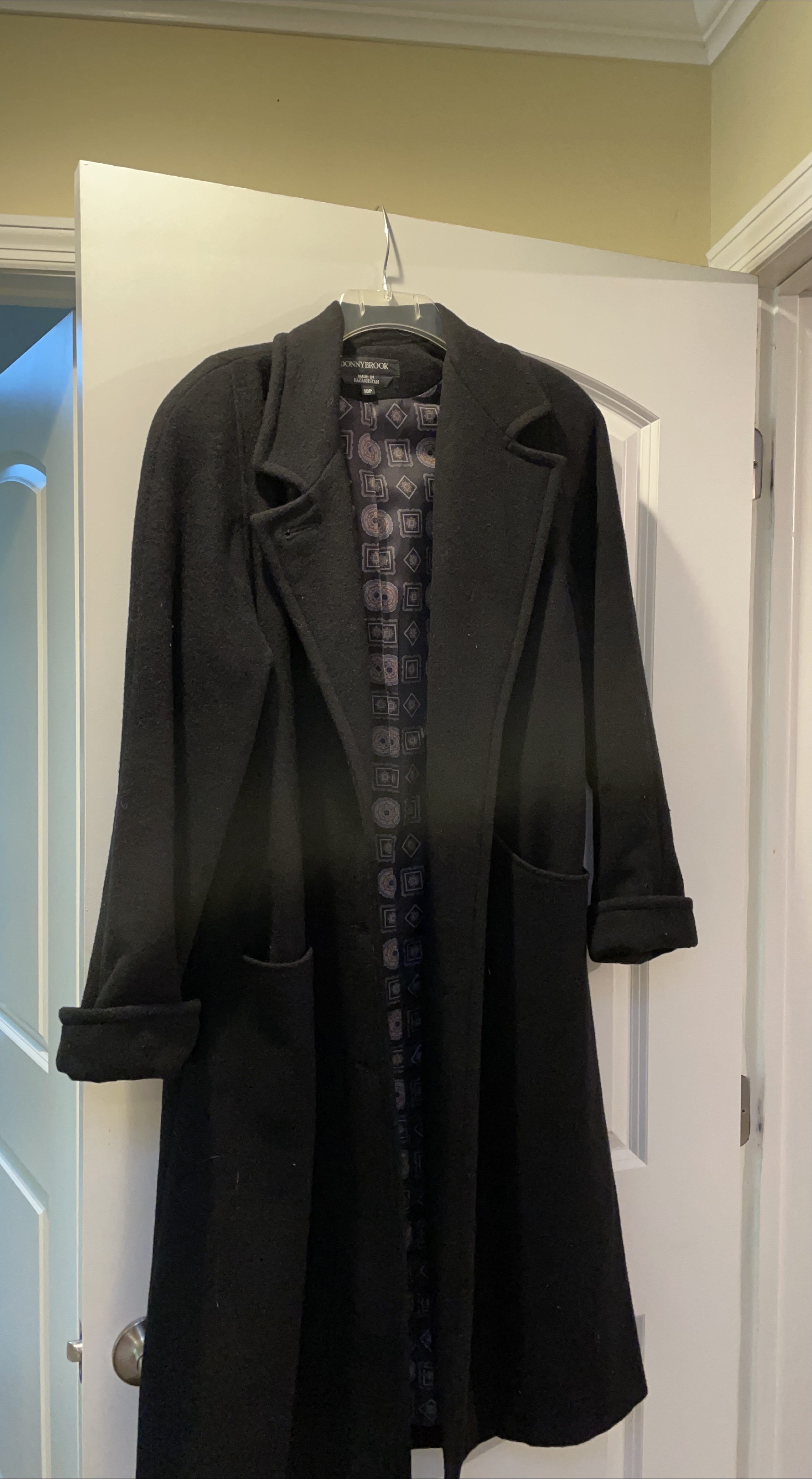 Donnybrook Black Wool Blend Coat - Size 10P thumbnail