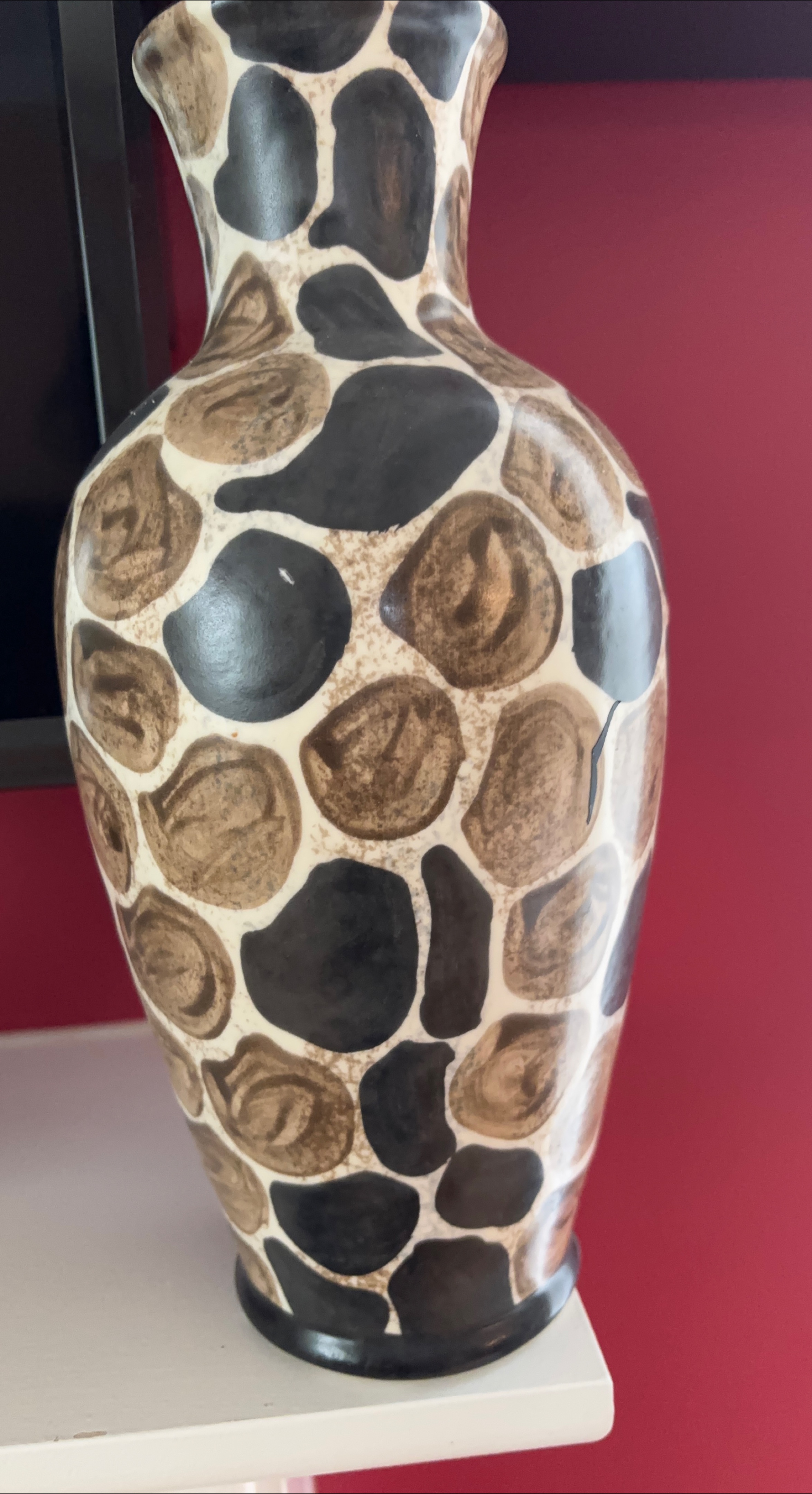 Decorative Giraffe Print Vase thumbnail