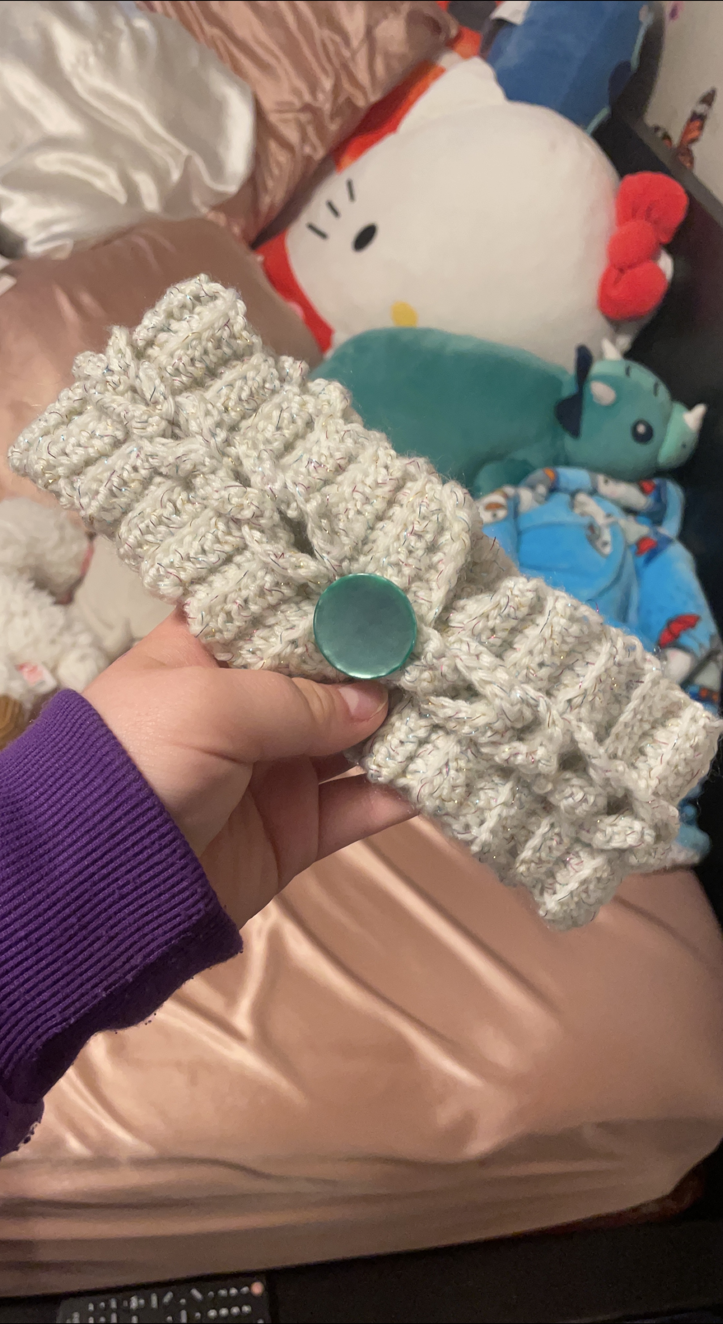 Handmade Knitted Headband - Cream thumbnail