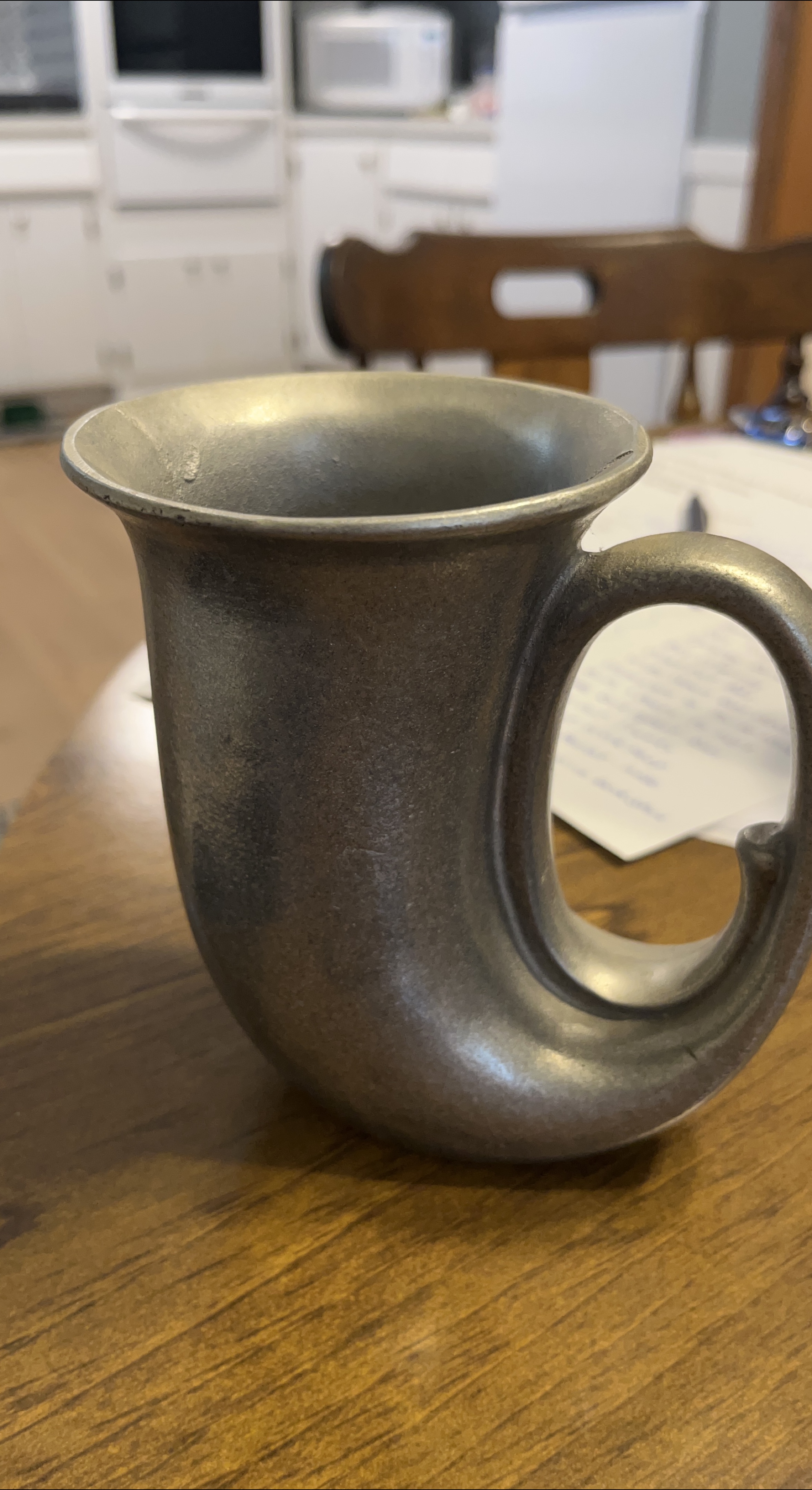 Pewter Drinking Horn Mug