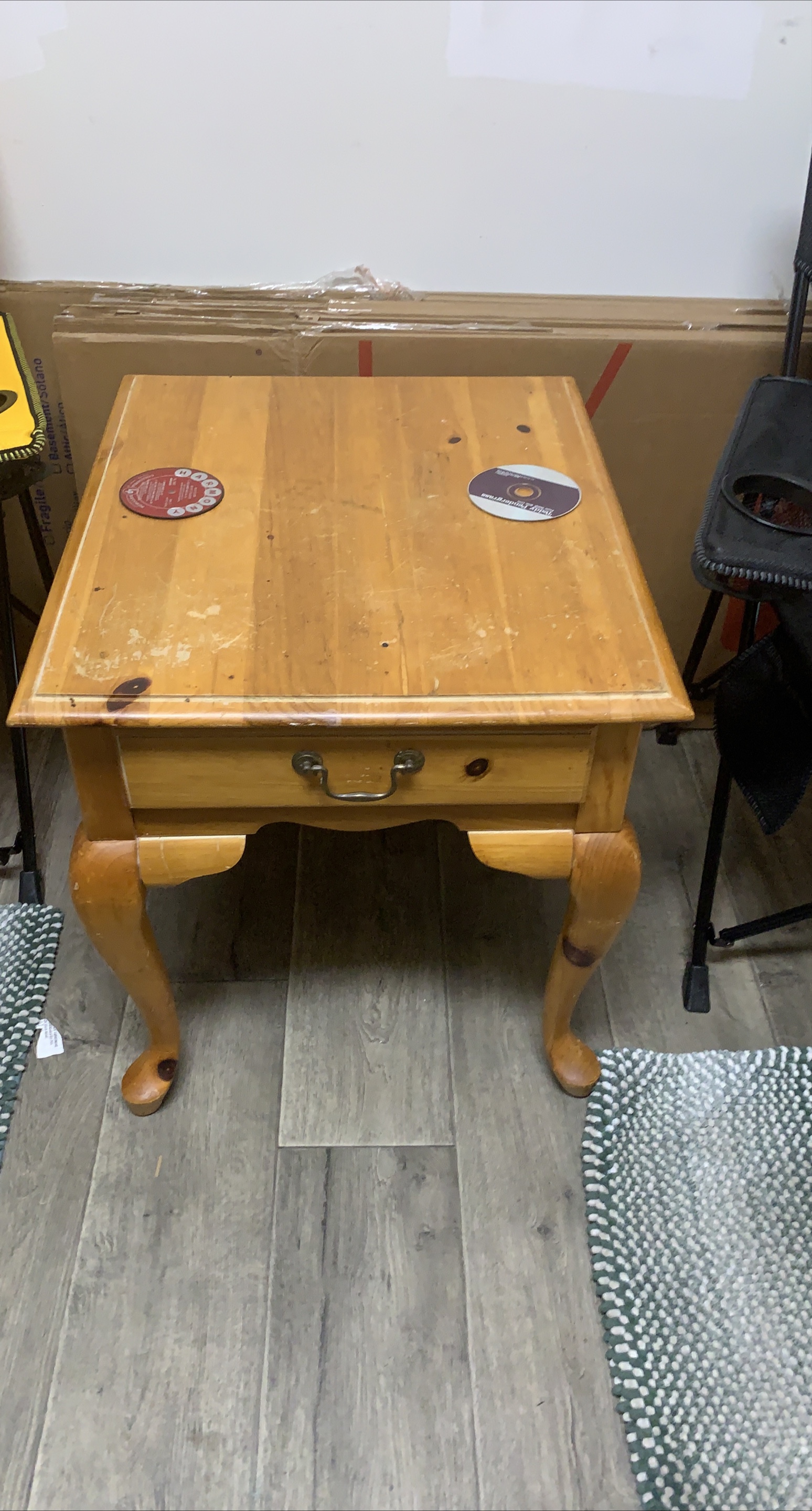 Wooden End Table with Drawer thumbnail