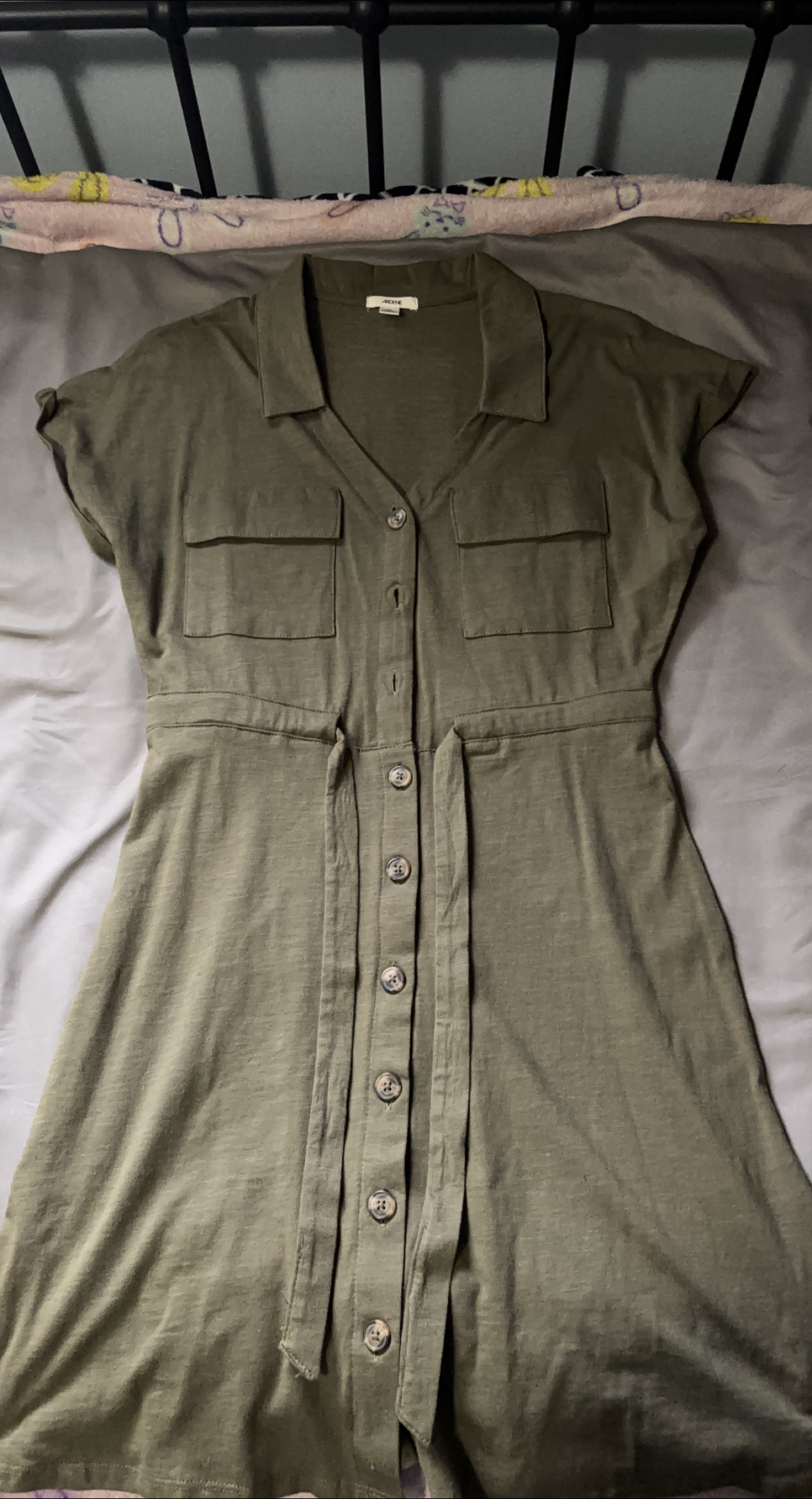 Ardene Olive Green Dress - Size M thumbnail
