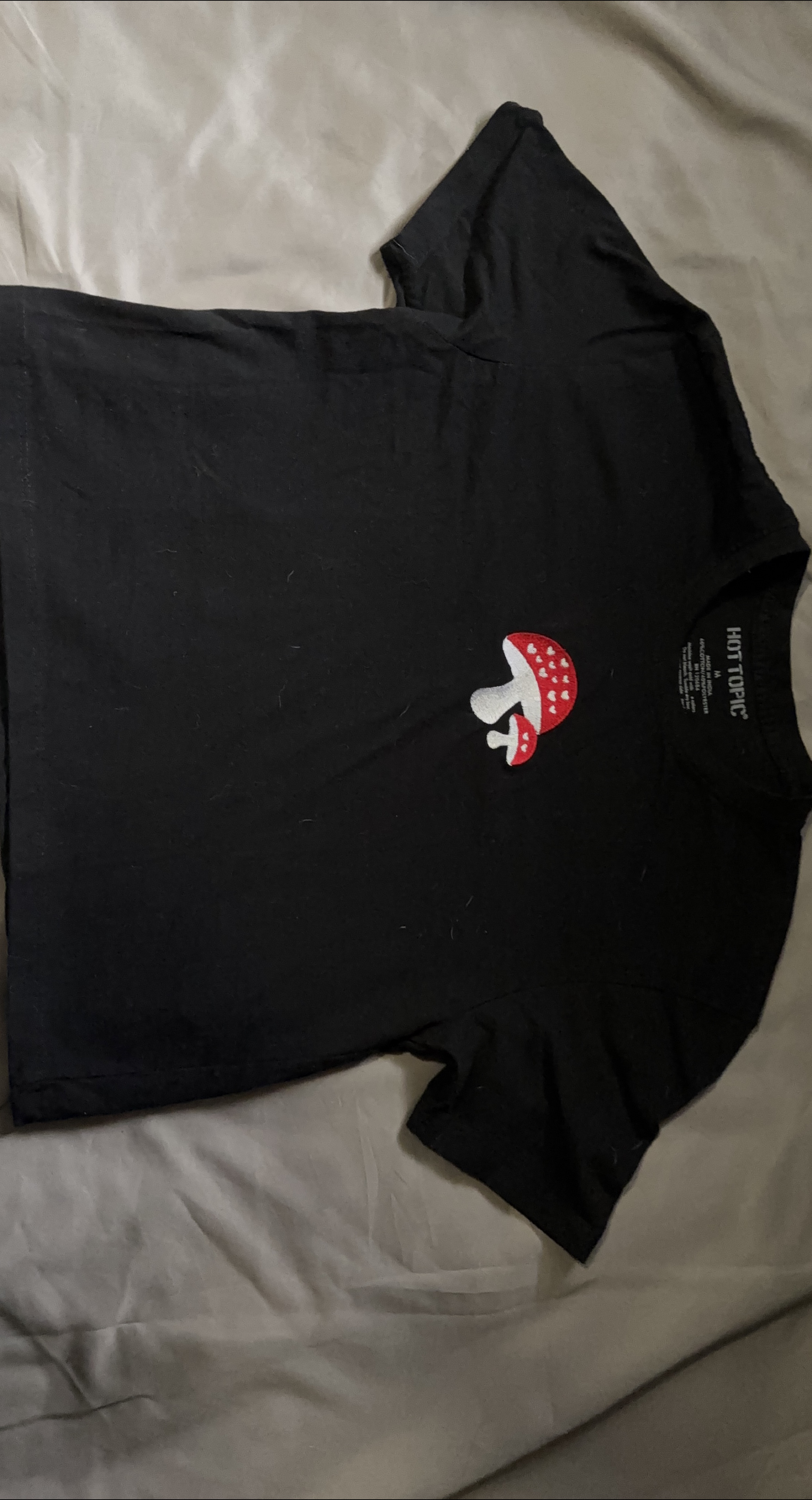 Hot Topic Black Mushroom Tee - Size M thumbnail