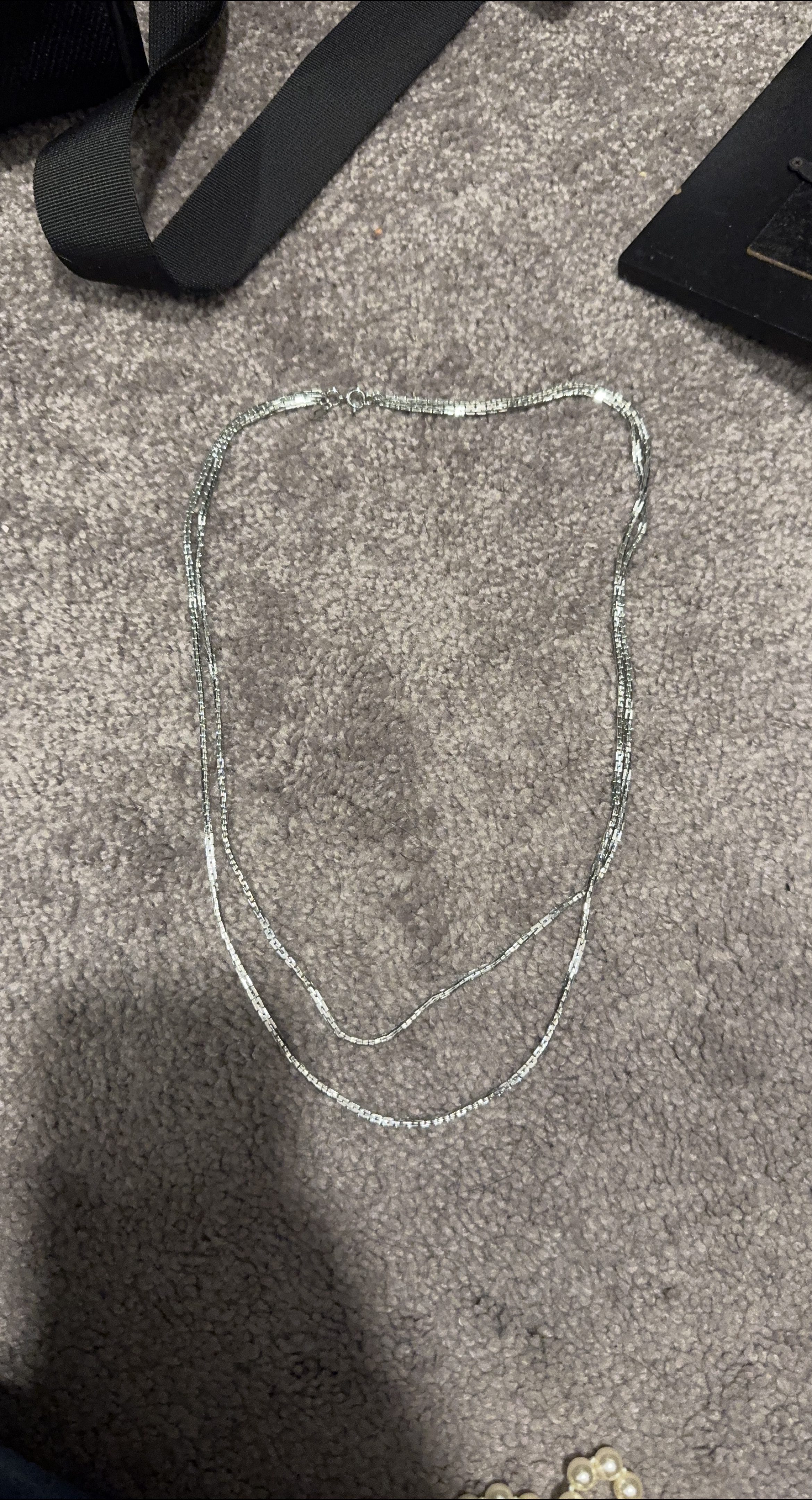 Silver-tone Layered Chain Necklace thumbnail