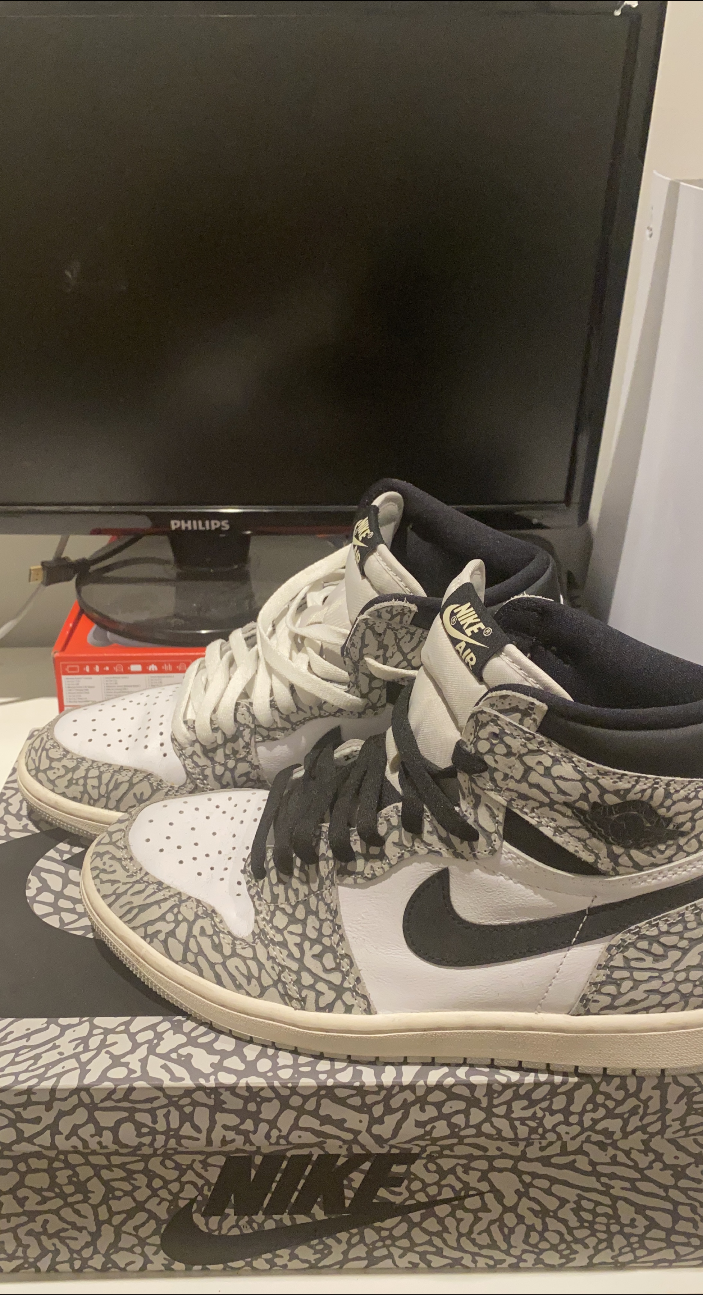 Nike Air Jordan 1 'Elephant Print' High Top Sneakers
