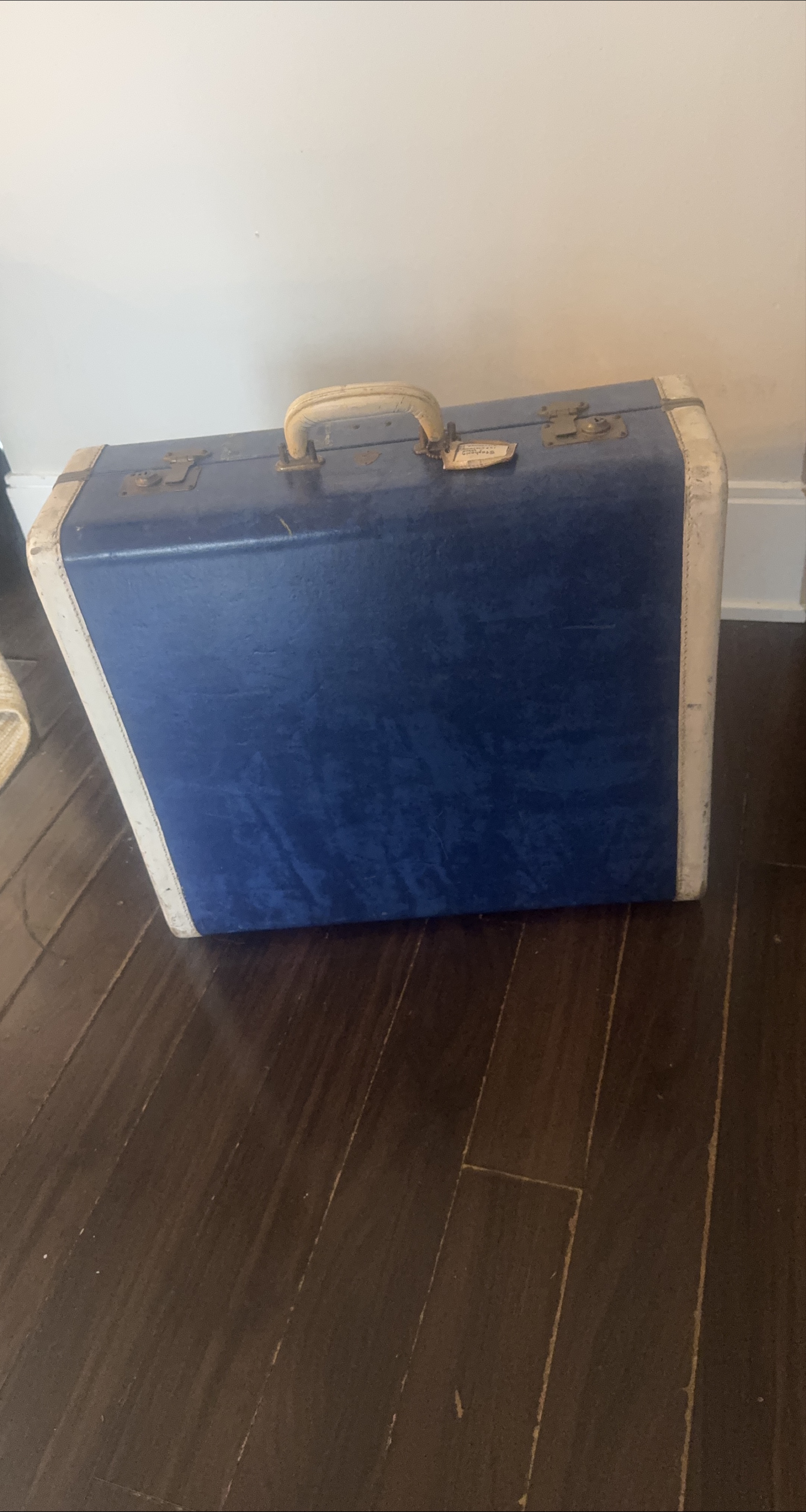 Vintage Blue Suitcase