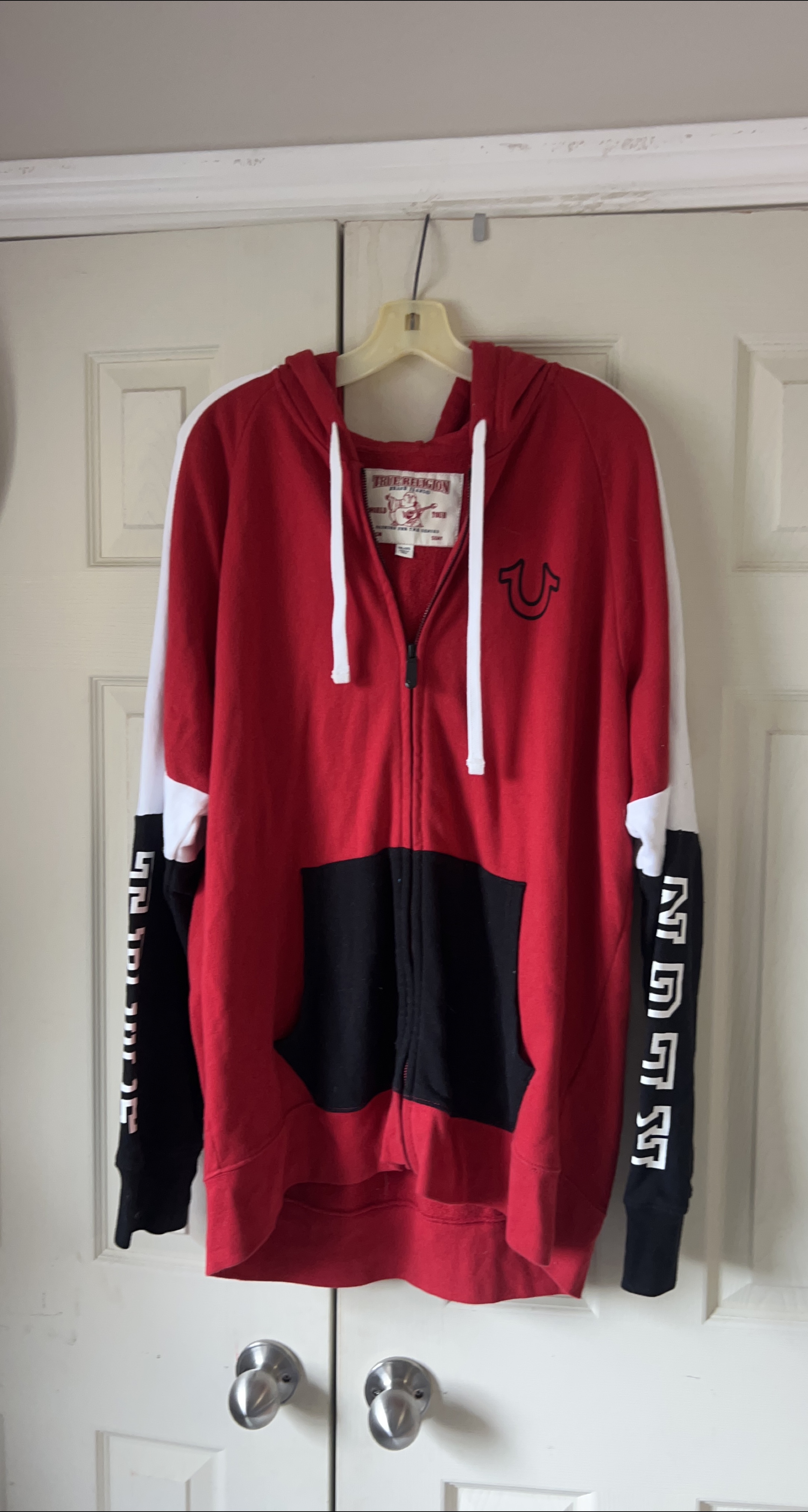 True Religion Red/Black Hoodie image indicator(1)