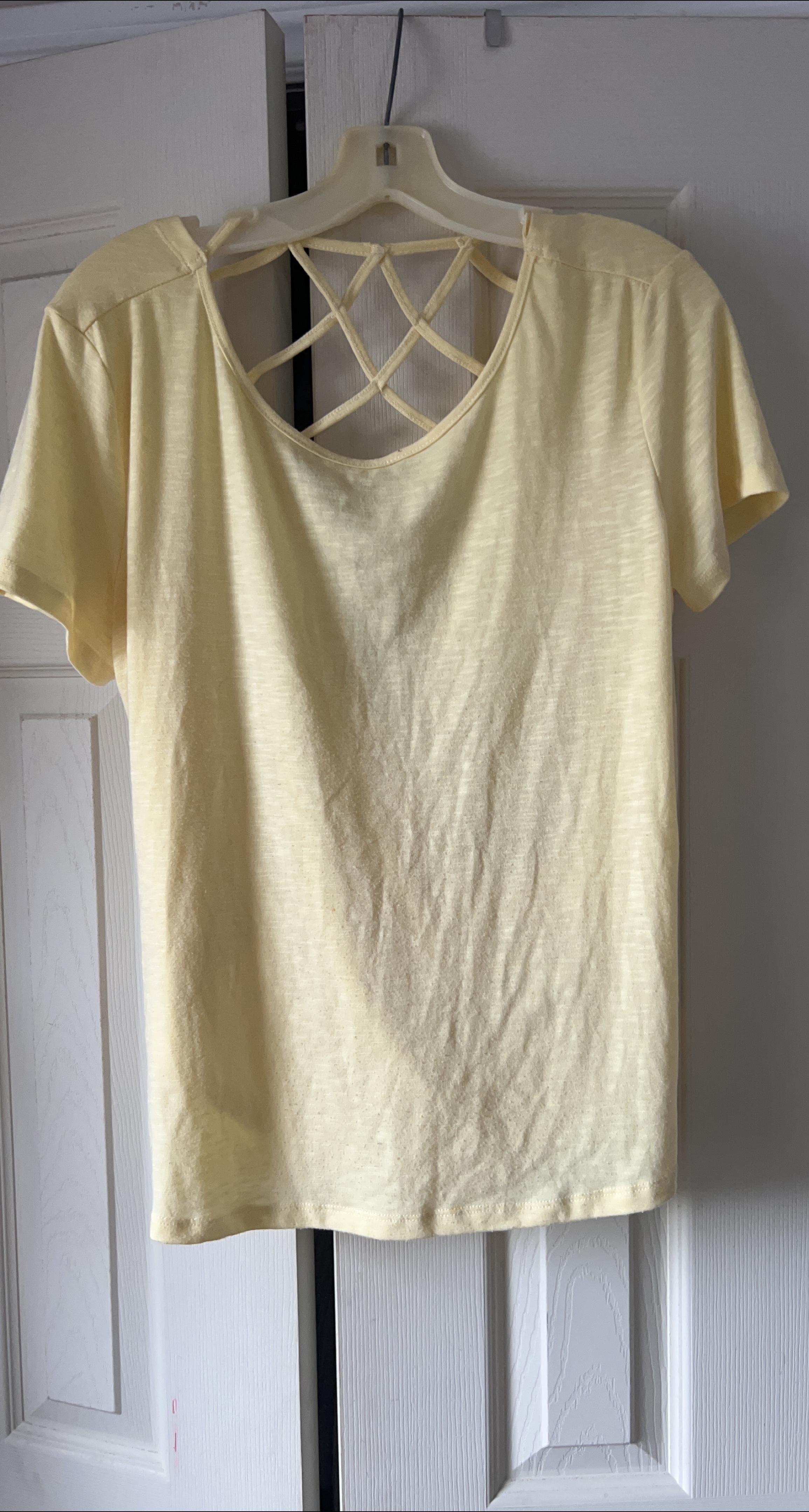 Yellow Criss-Cross Back T-Shirt thumbnail