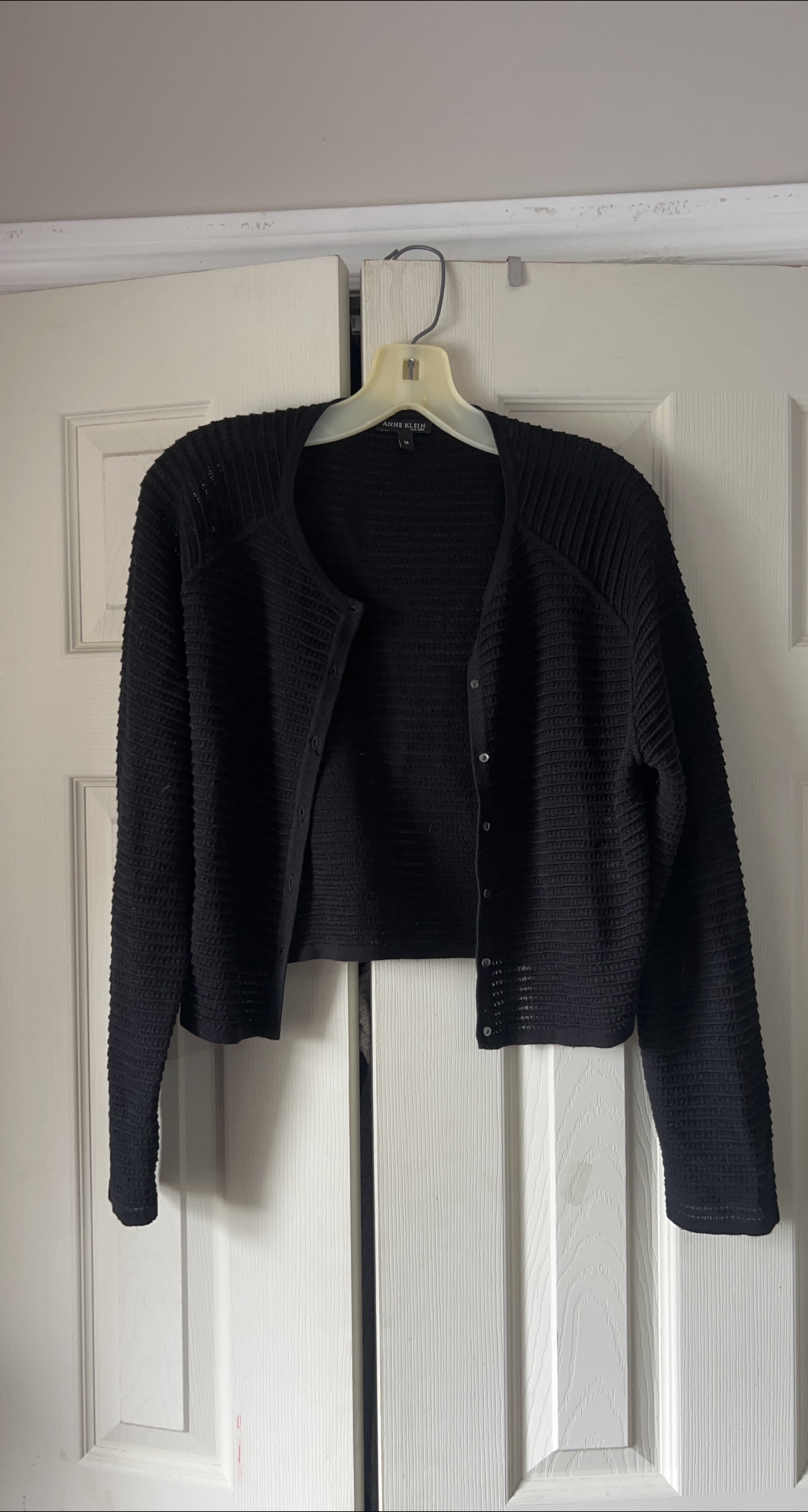 Anne Klein Black Cardigan - Size L thumbnail