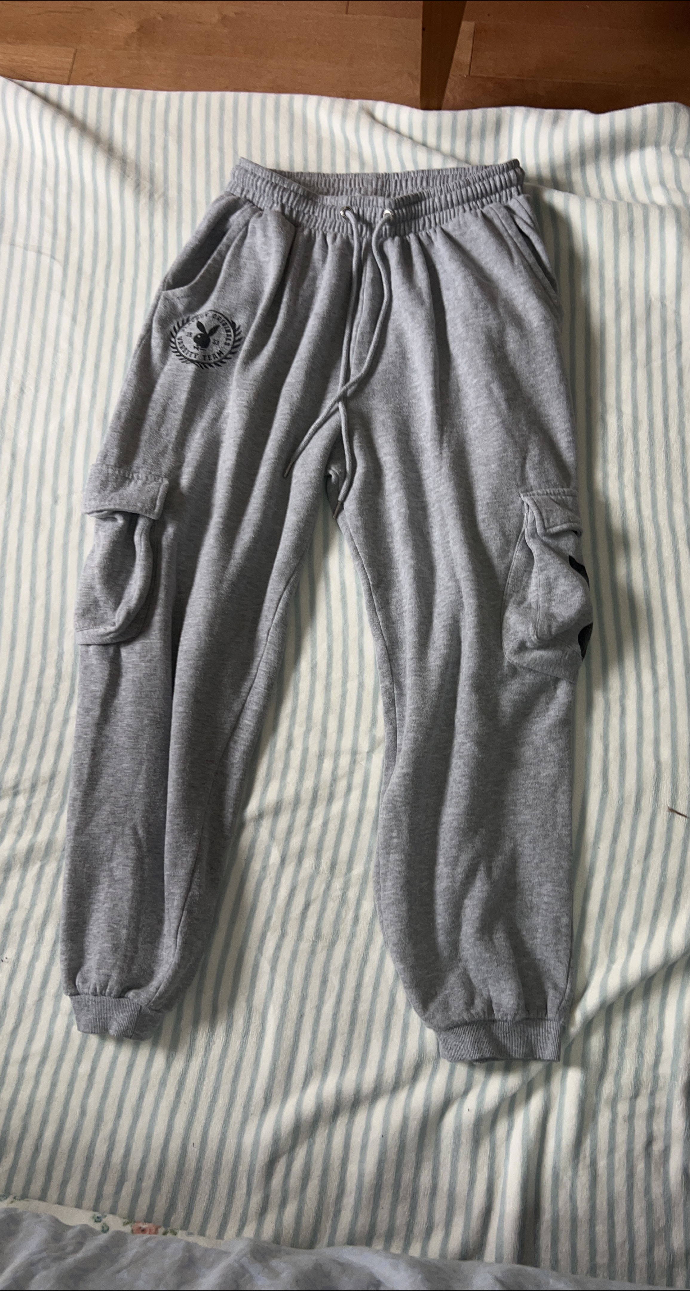 Playboy Grey Cargo Sweatpants thumbnail