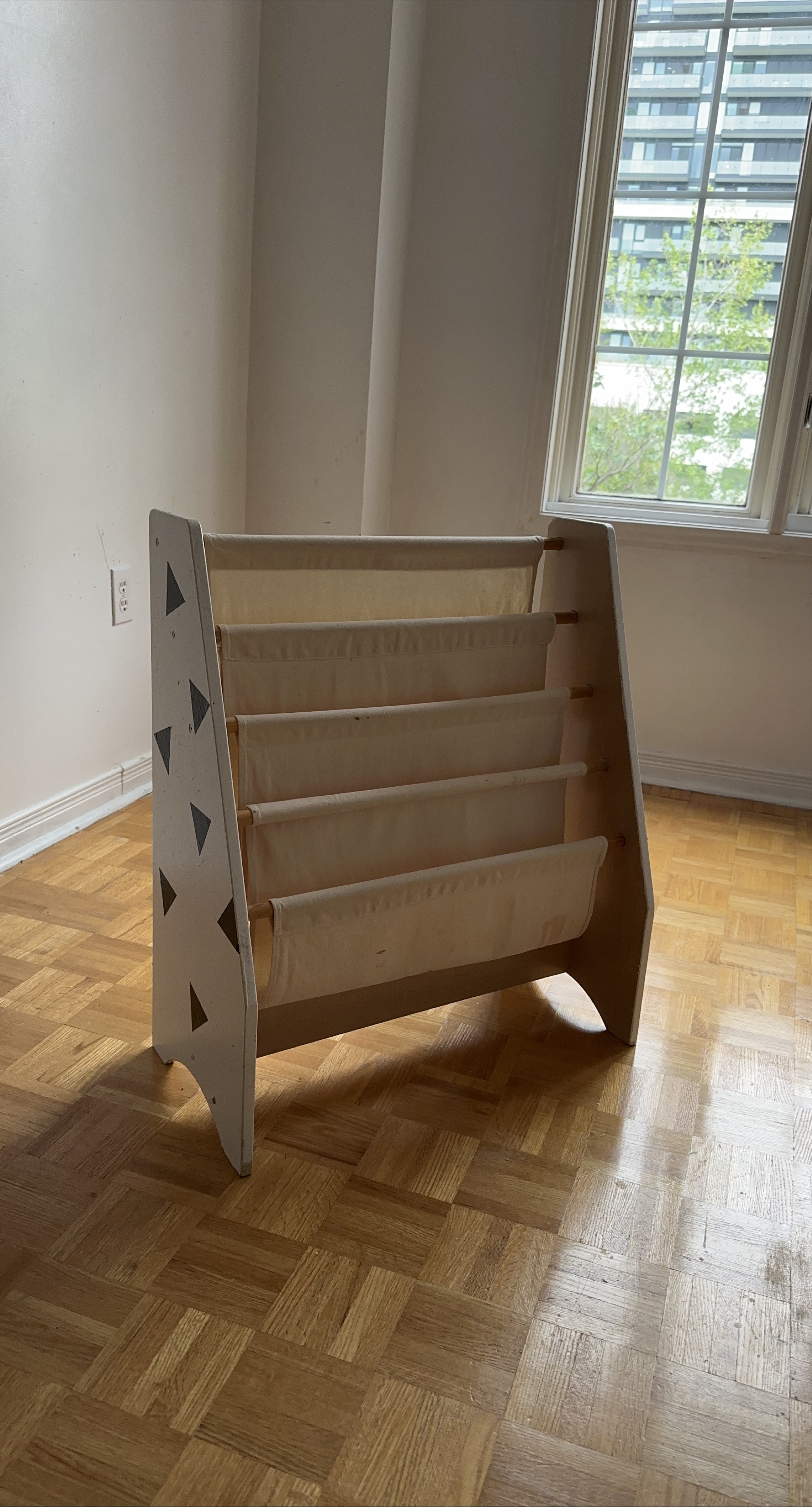 Kids Sling Bookshelf - White