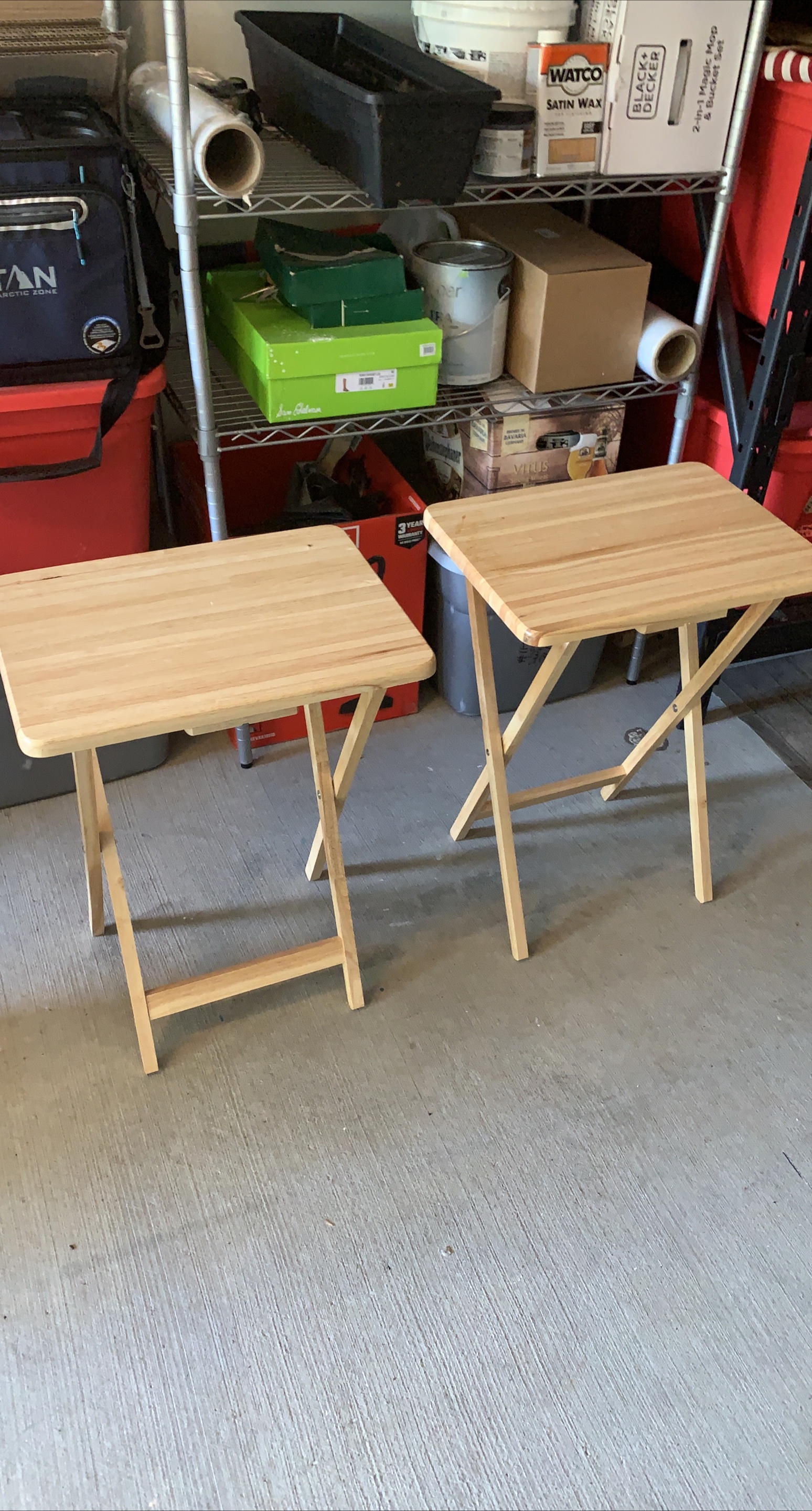 Two Wooden Folding Tables image indicator(1)