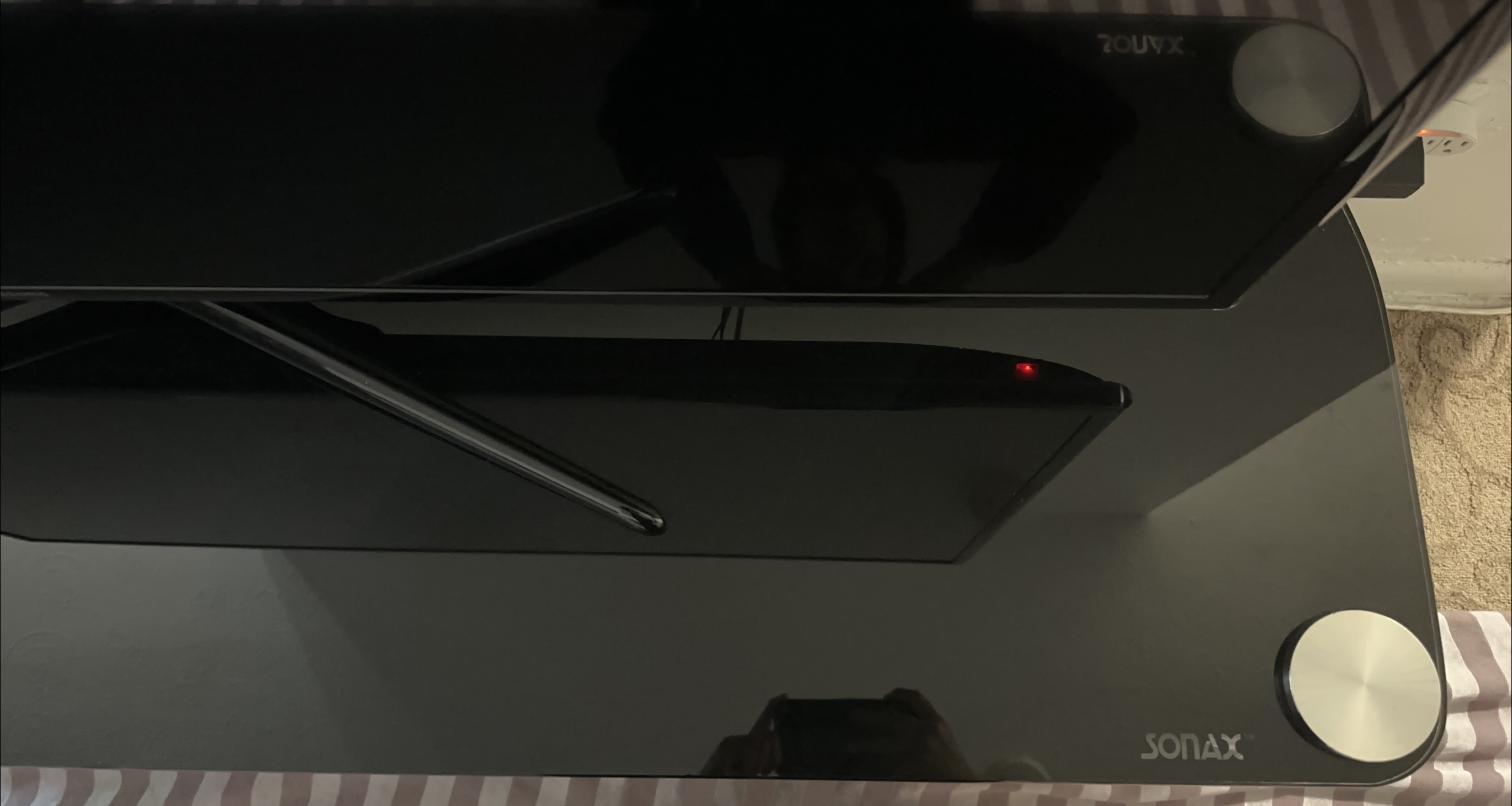 Sonax TV Stand - Black Glass thumbnail