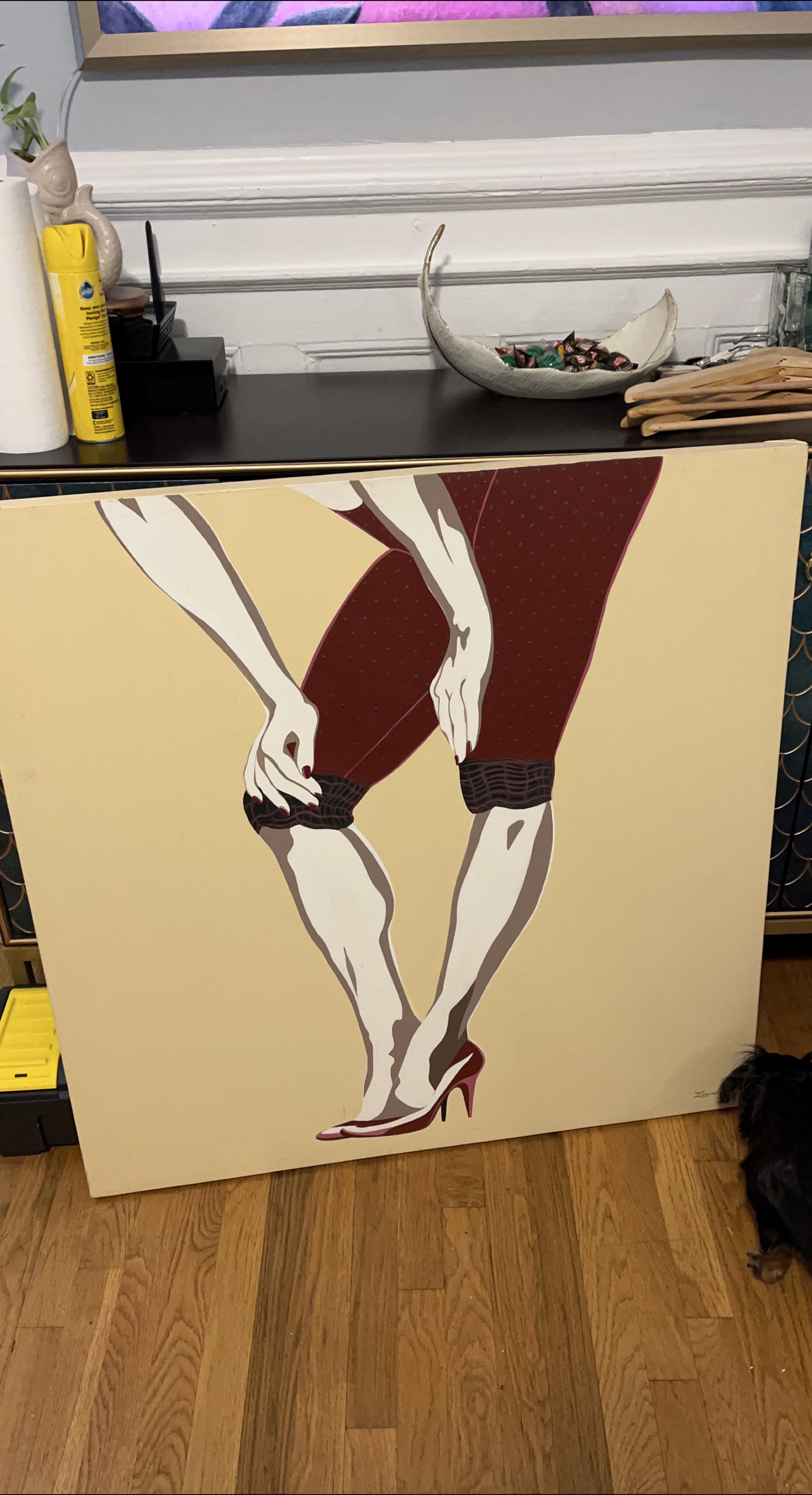 Signed acrylic painting thumbnail