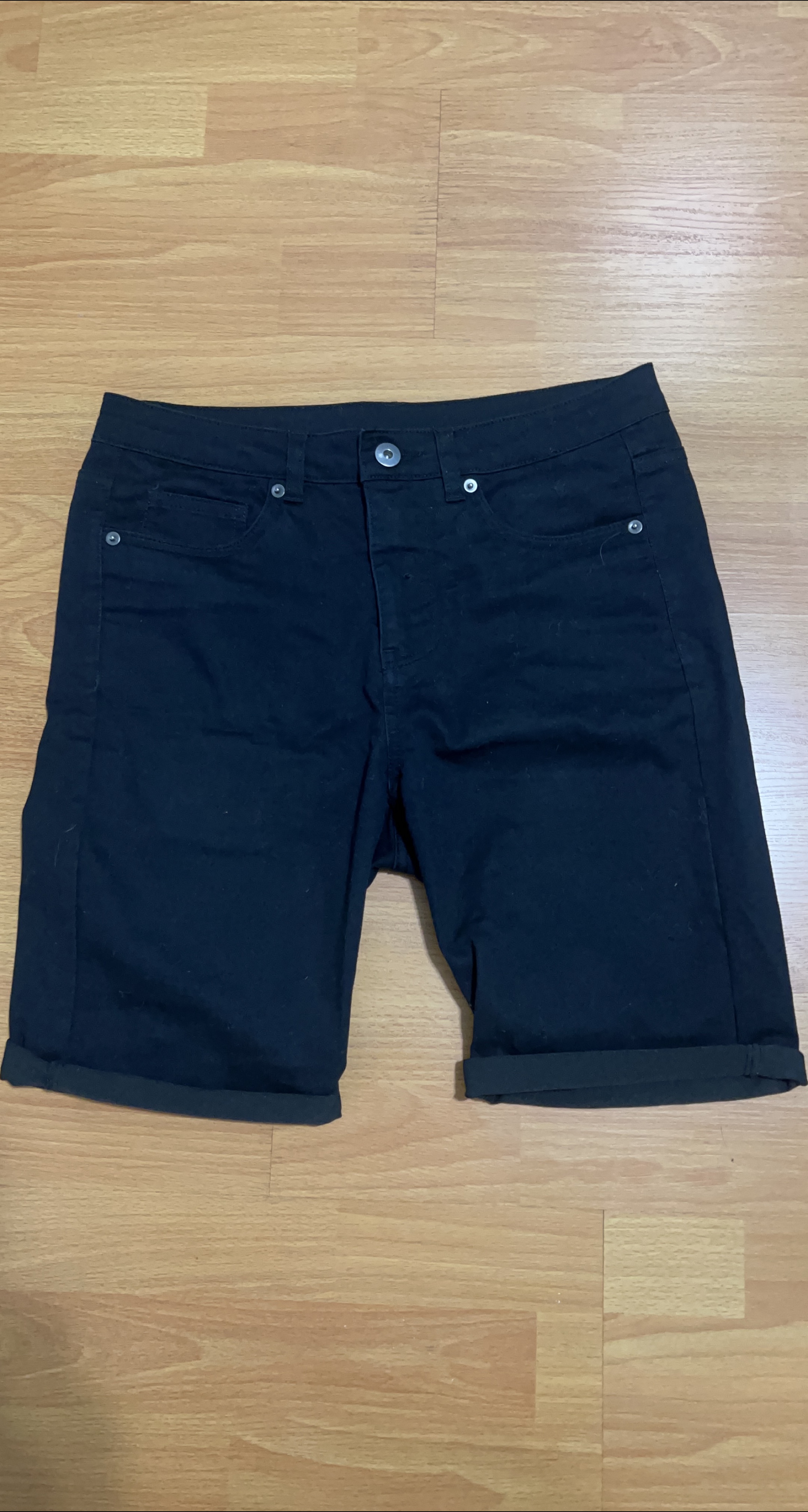 Black Denim Shorts thumbnail