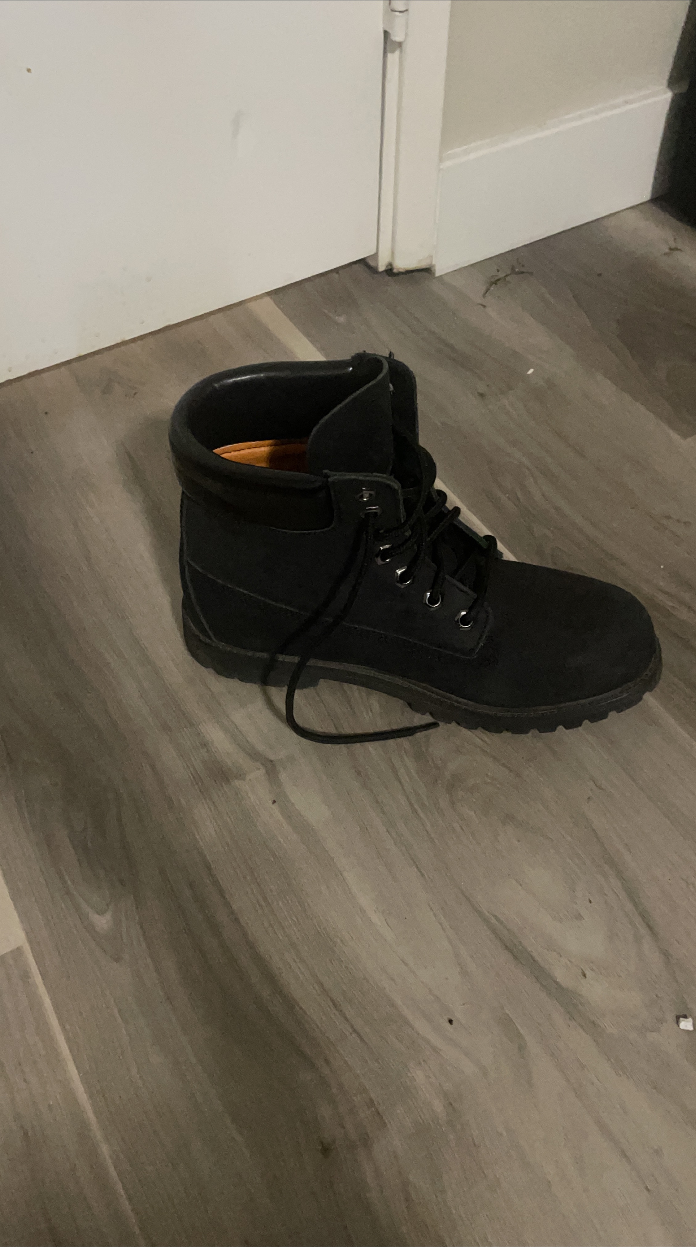 Timberland Black Nubuck Leather Boots thumbnail