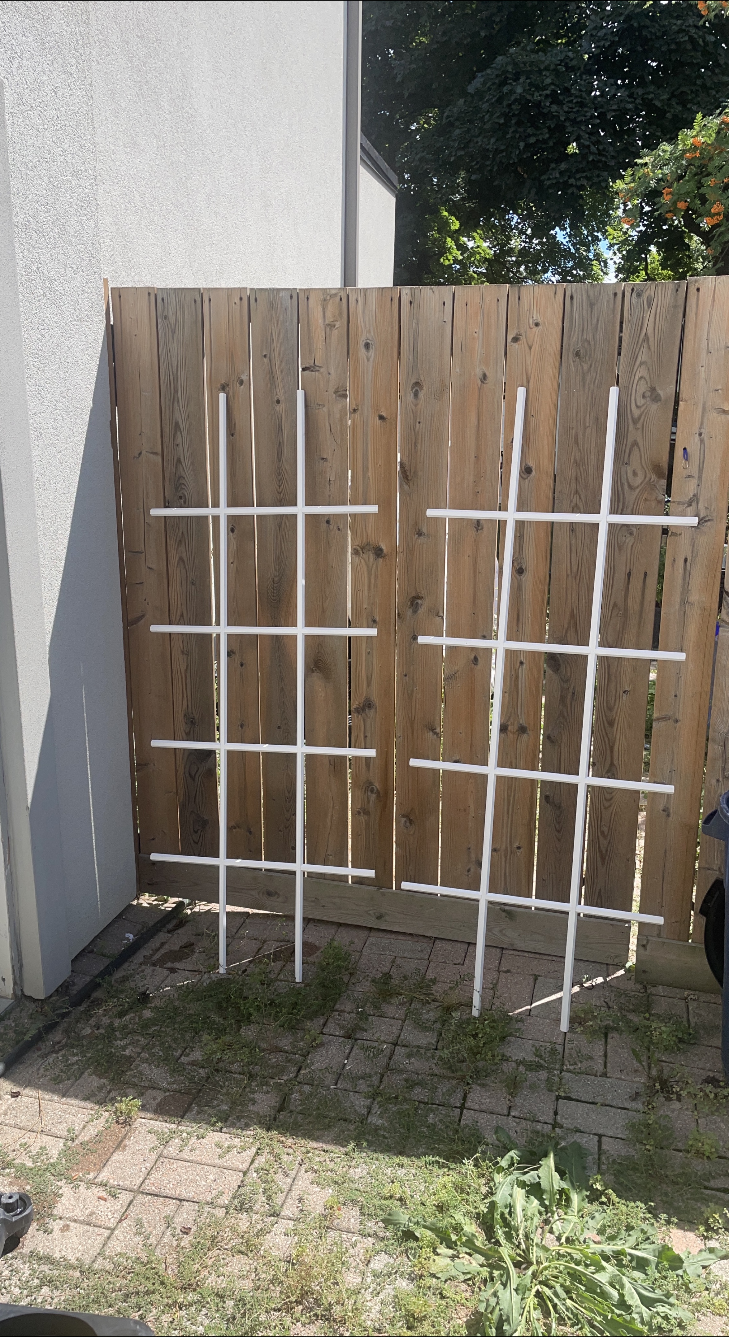 White Garden Trellis - Set of 2
