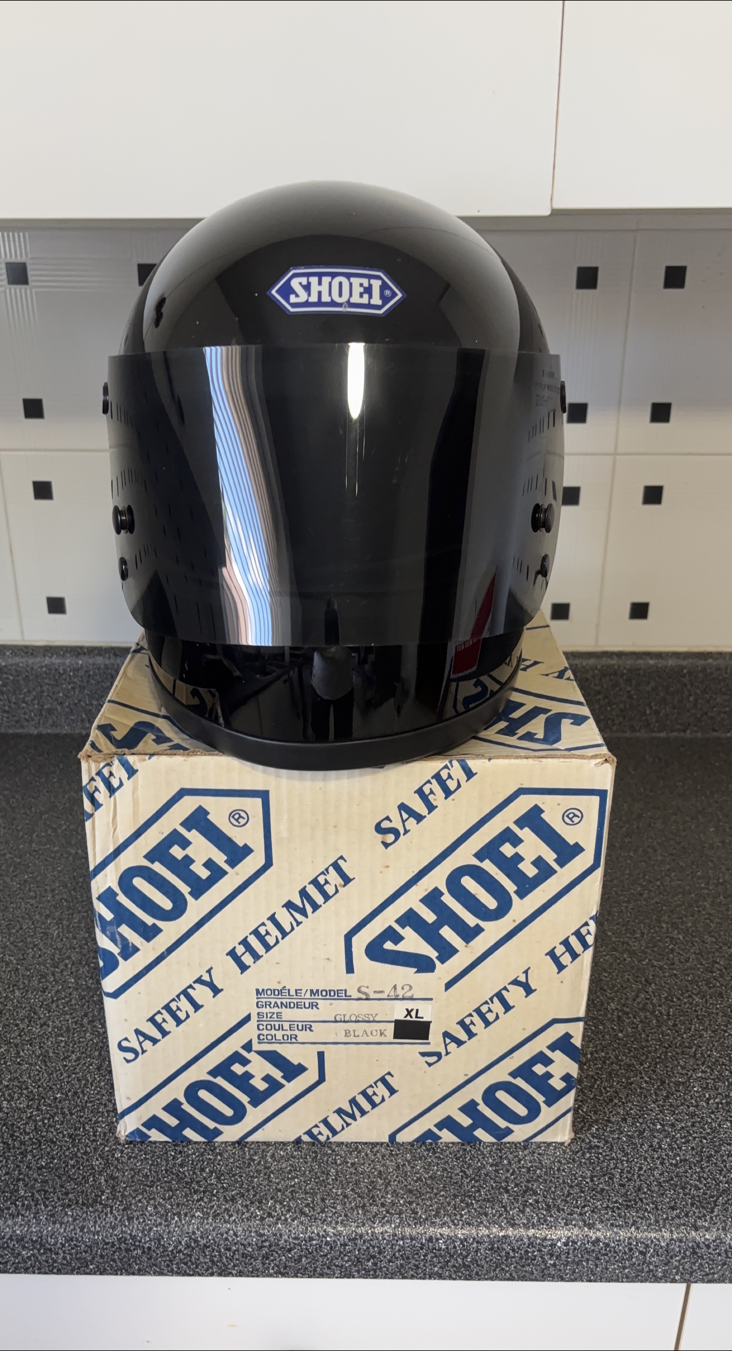 Shoei S-42 Glossy Black Helmet - Size XL thumbnail