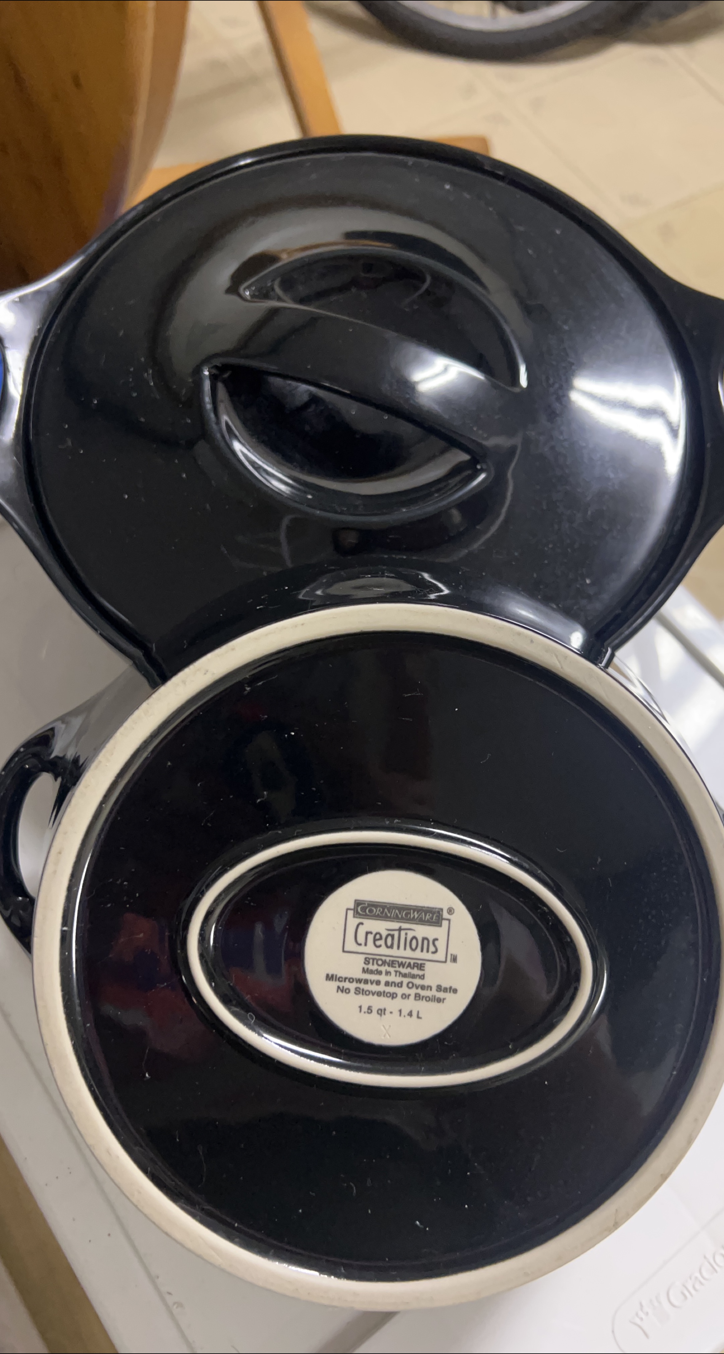 2pc CorningWare Creations Stoneware 2.5 & 1.5 qt Casserole thumbnail