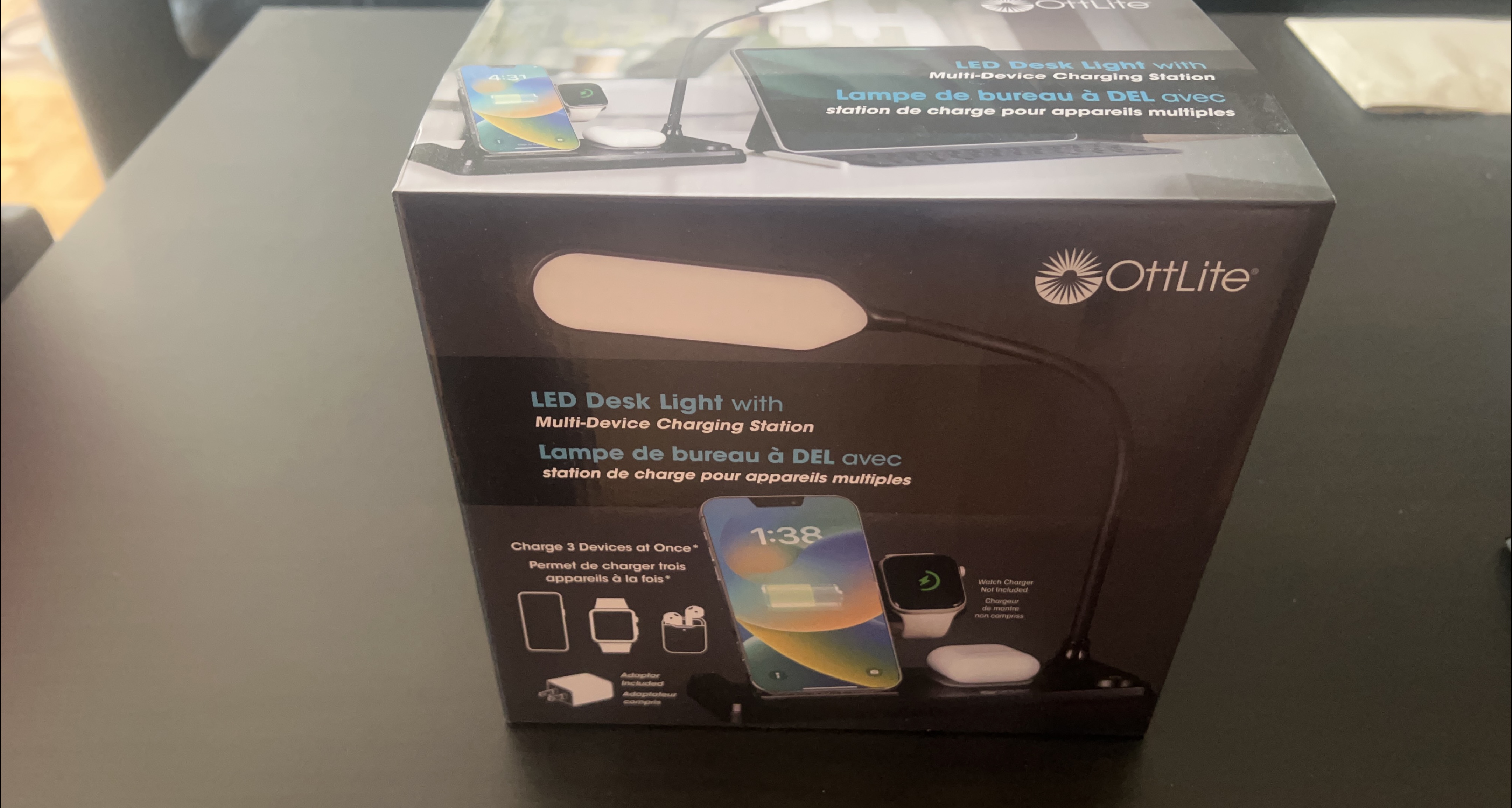 OttLite LED Desk Light w/ Charging Station - NEW!