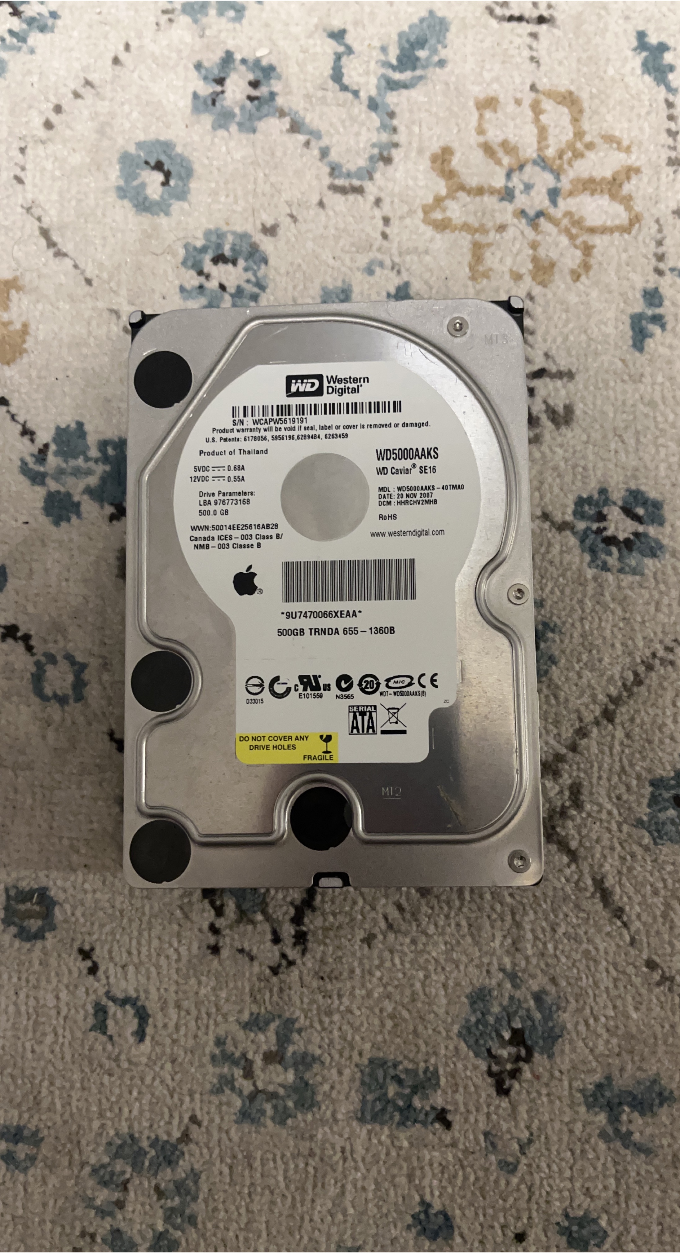 Western Digital WD Caviar SE16 500GB HDD thumbnail