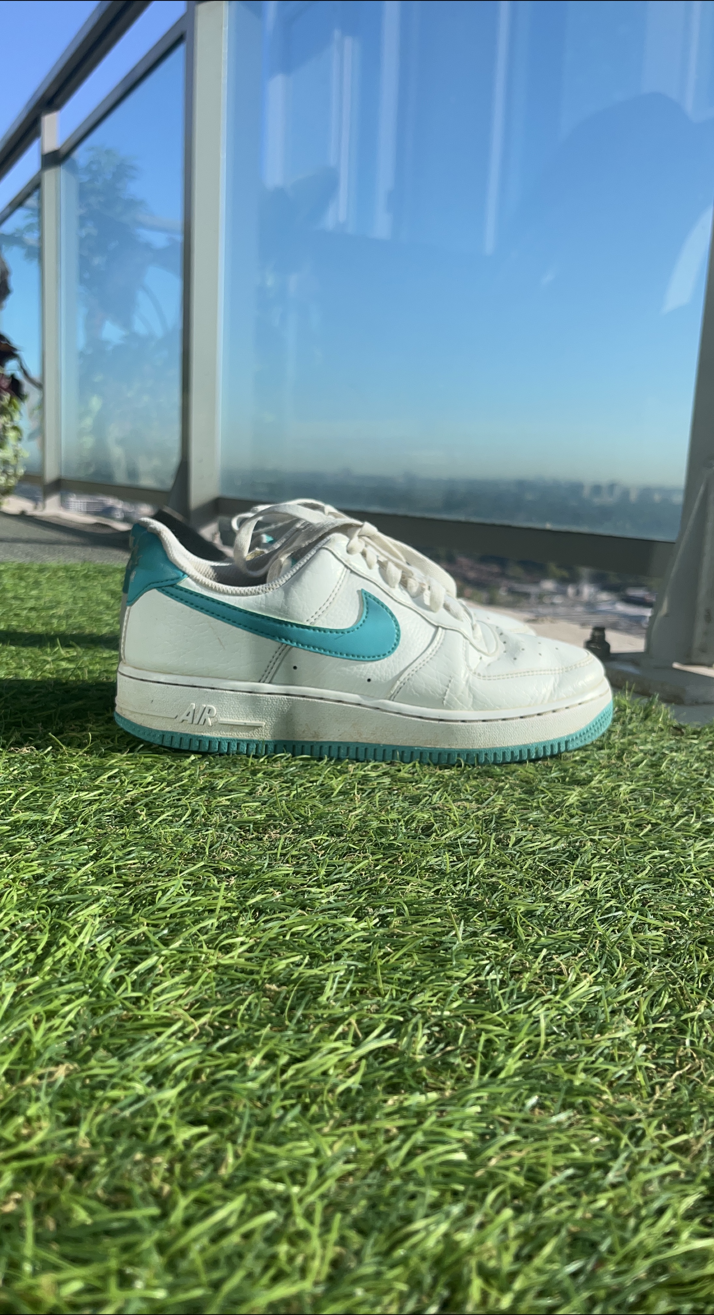 Nike Air Force 1 White/Teal thumbnail