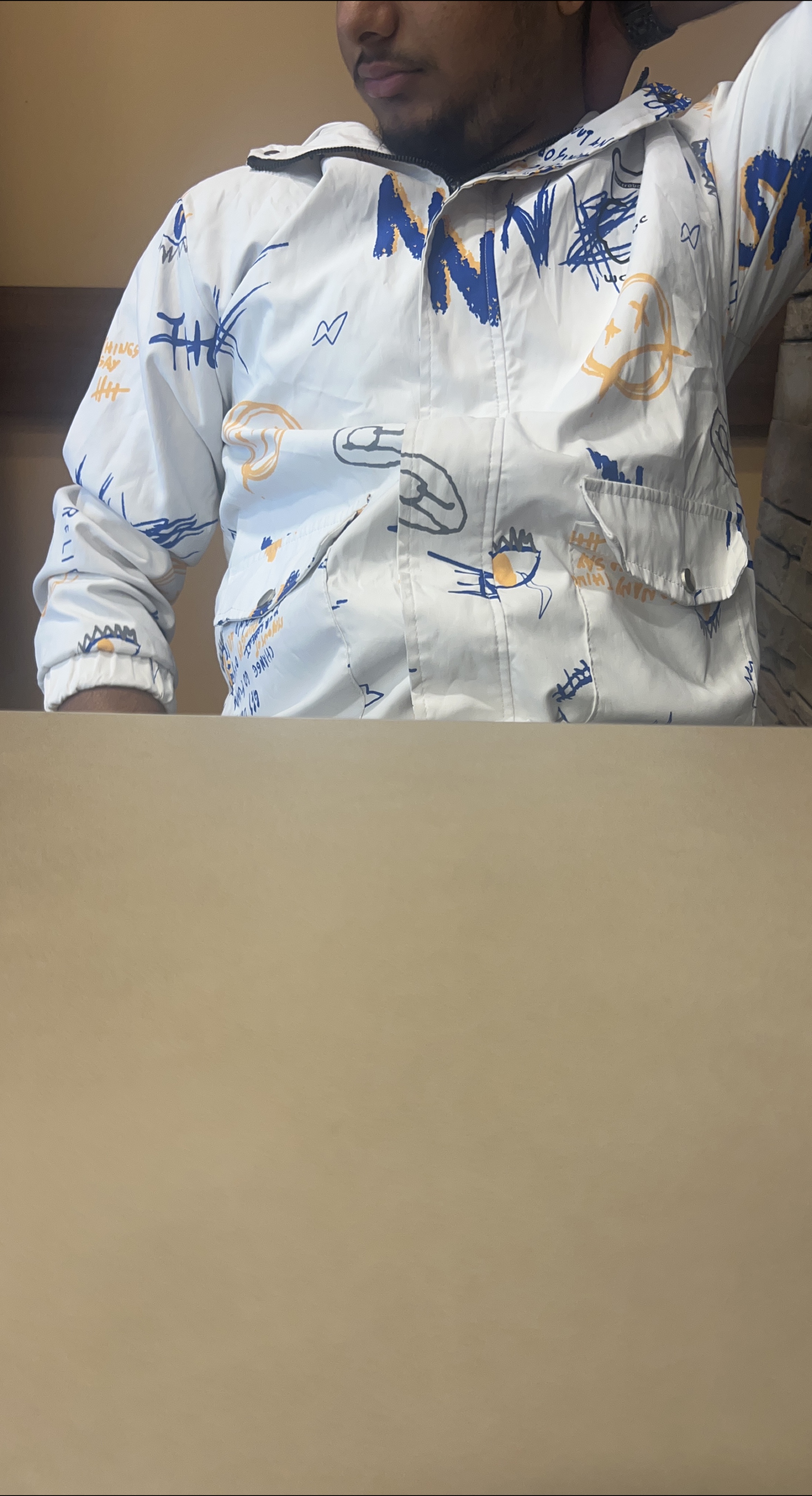White patterned jacket thumbnail