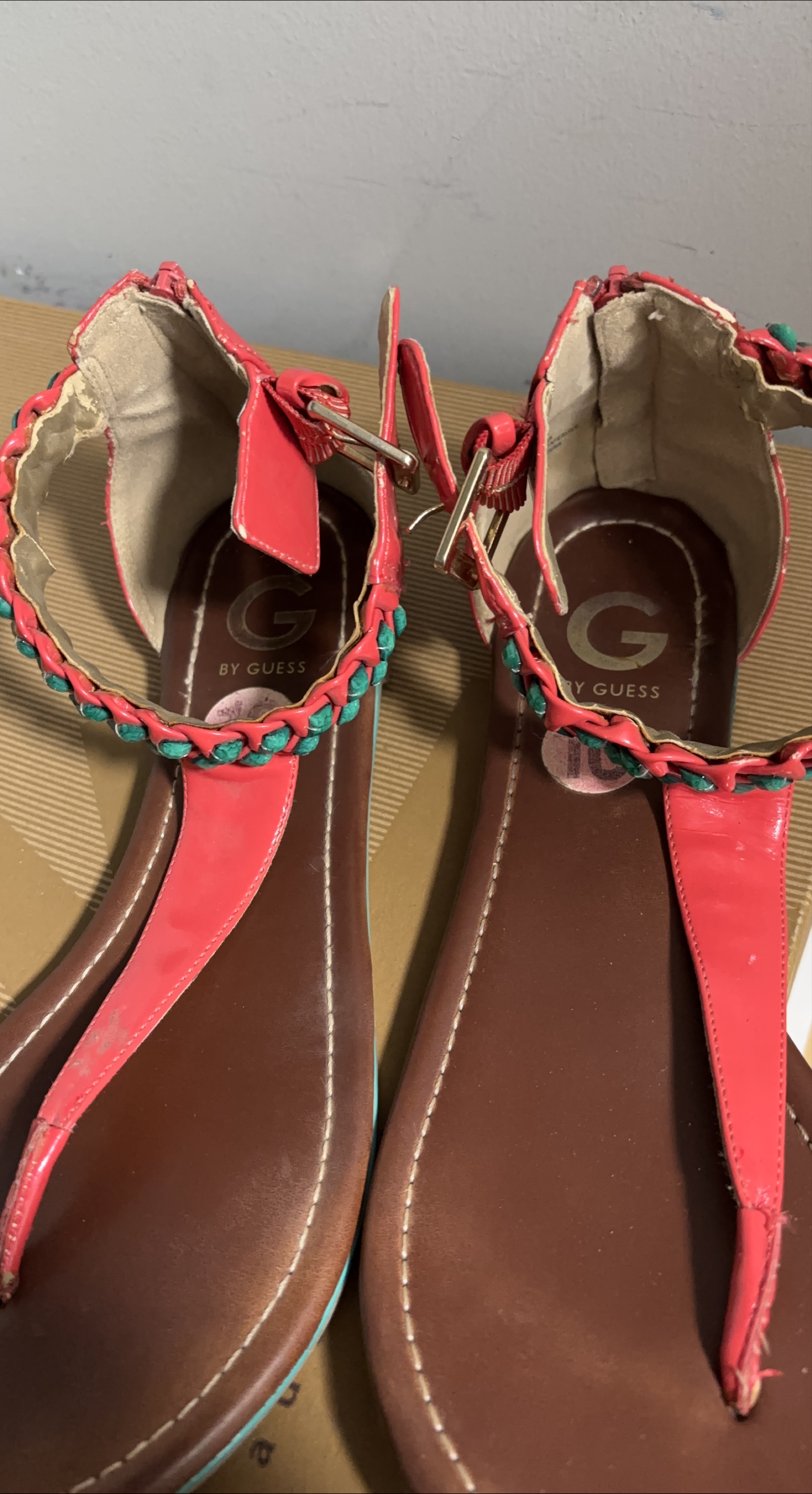 Guess Pink Sandals - Size 10 image indicator(1)
