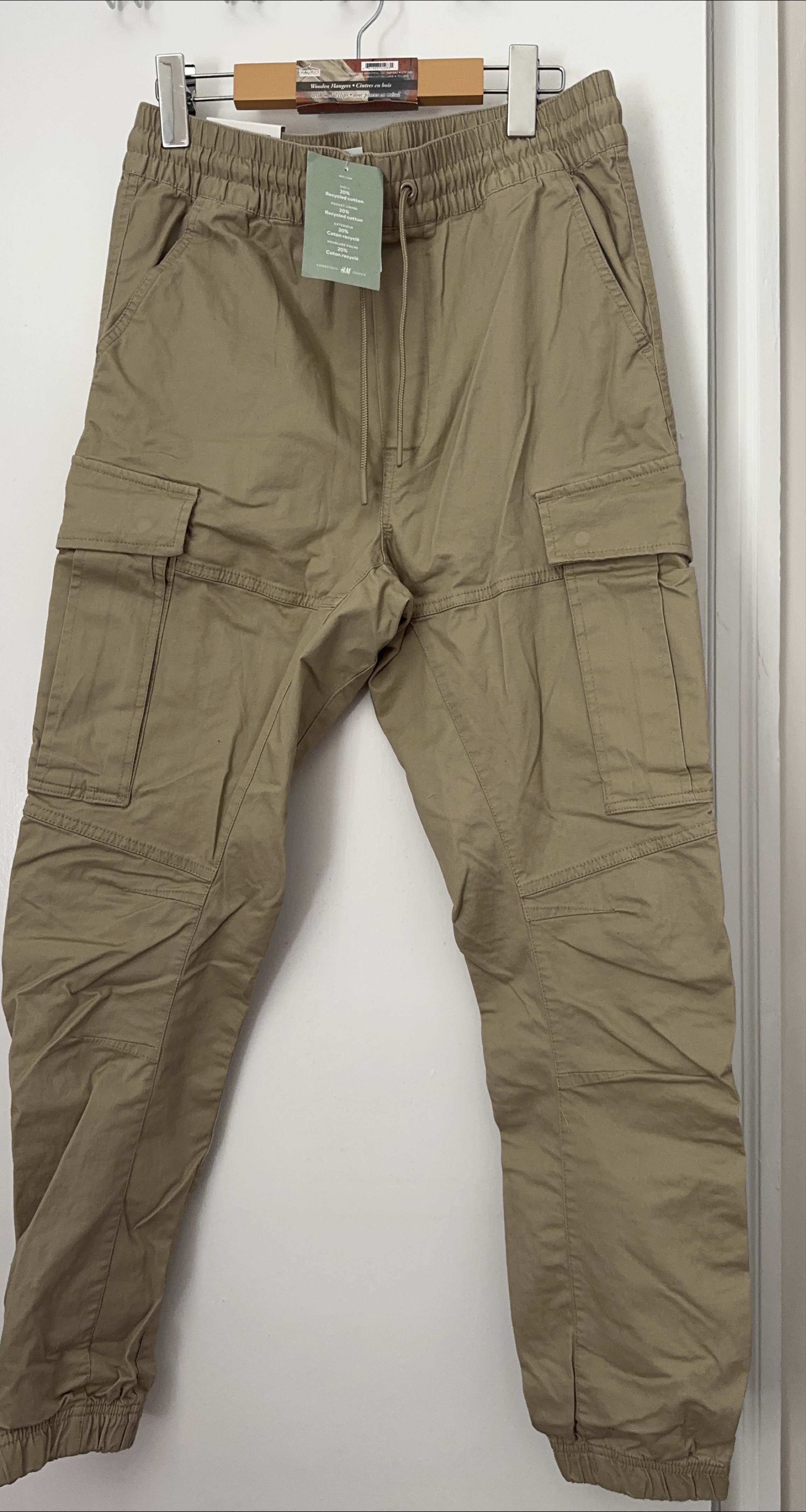 H&M Beige Cargo Pants thumbnail