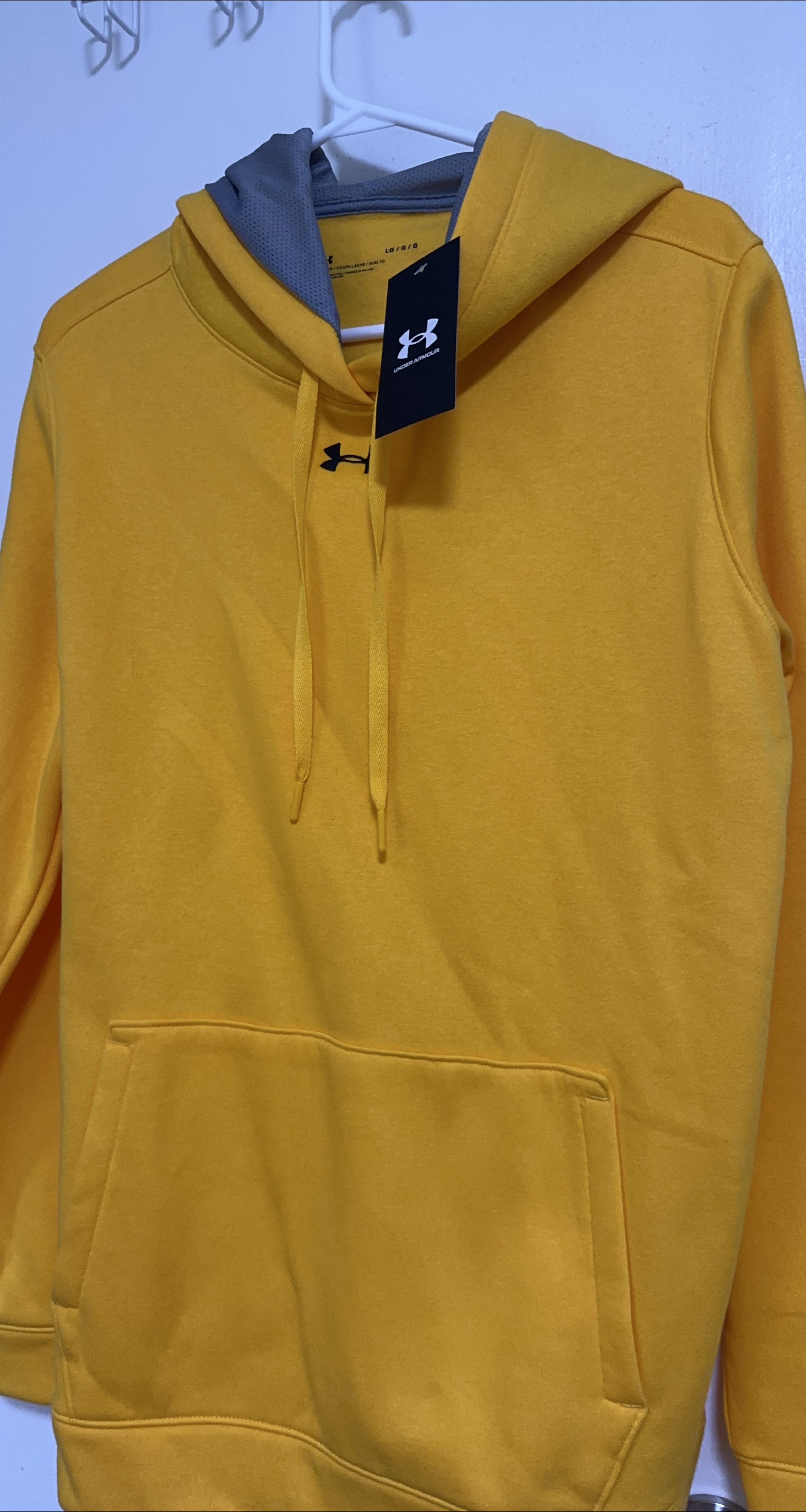 Under Armour Yellow Hoodie - Size Large thumbnail