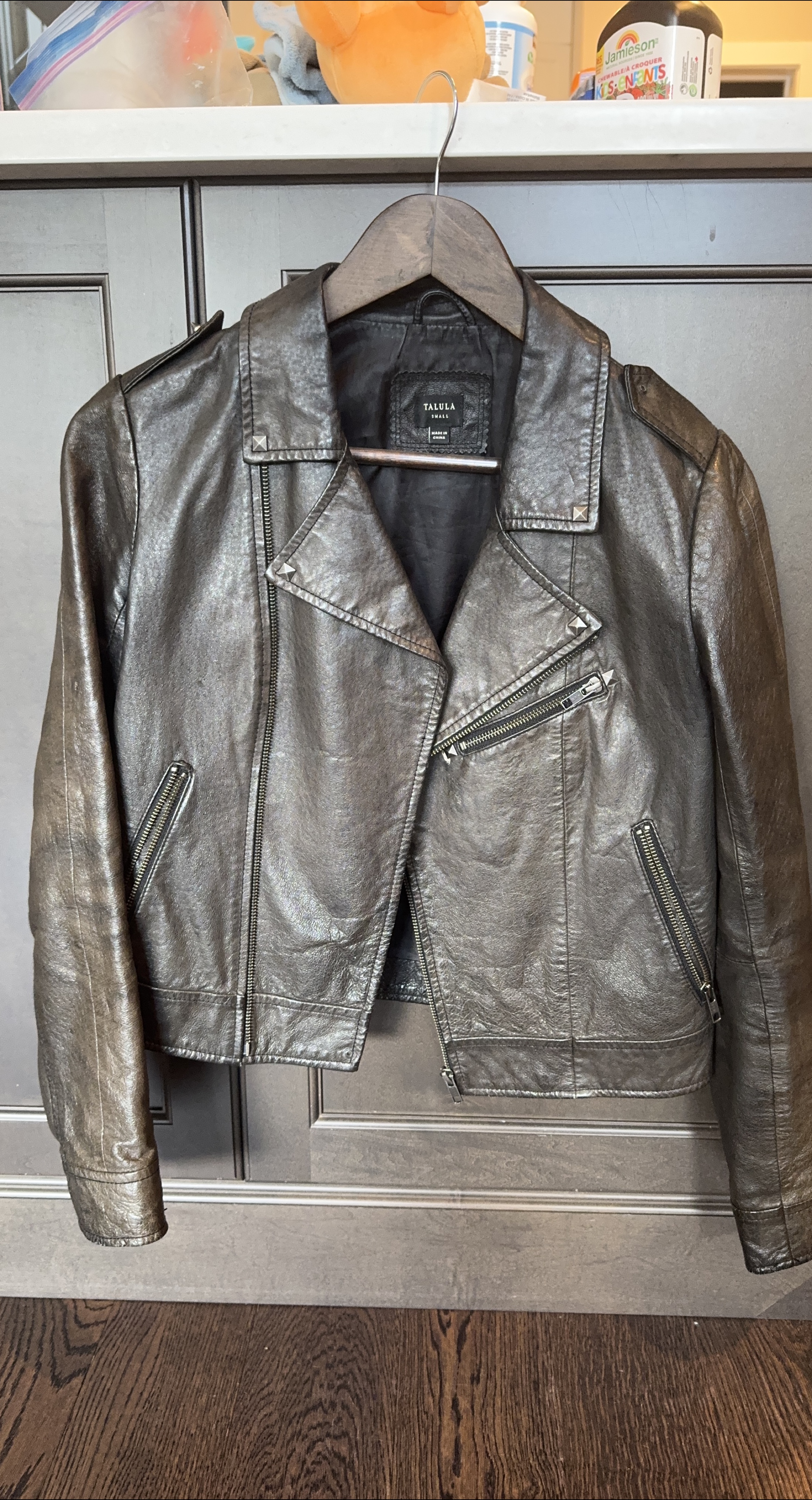 Talula Leather Biker Jacket - Size Small