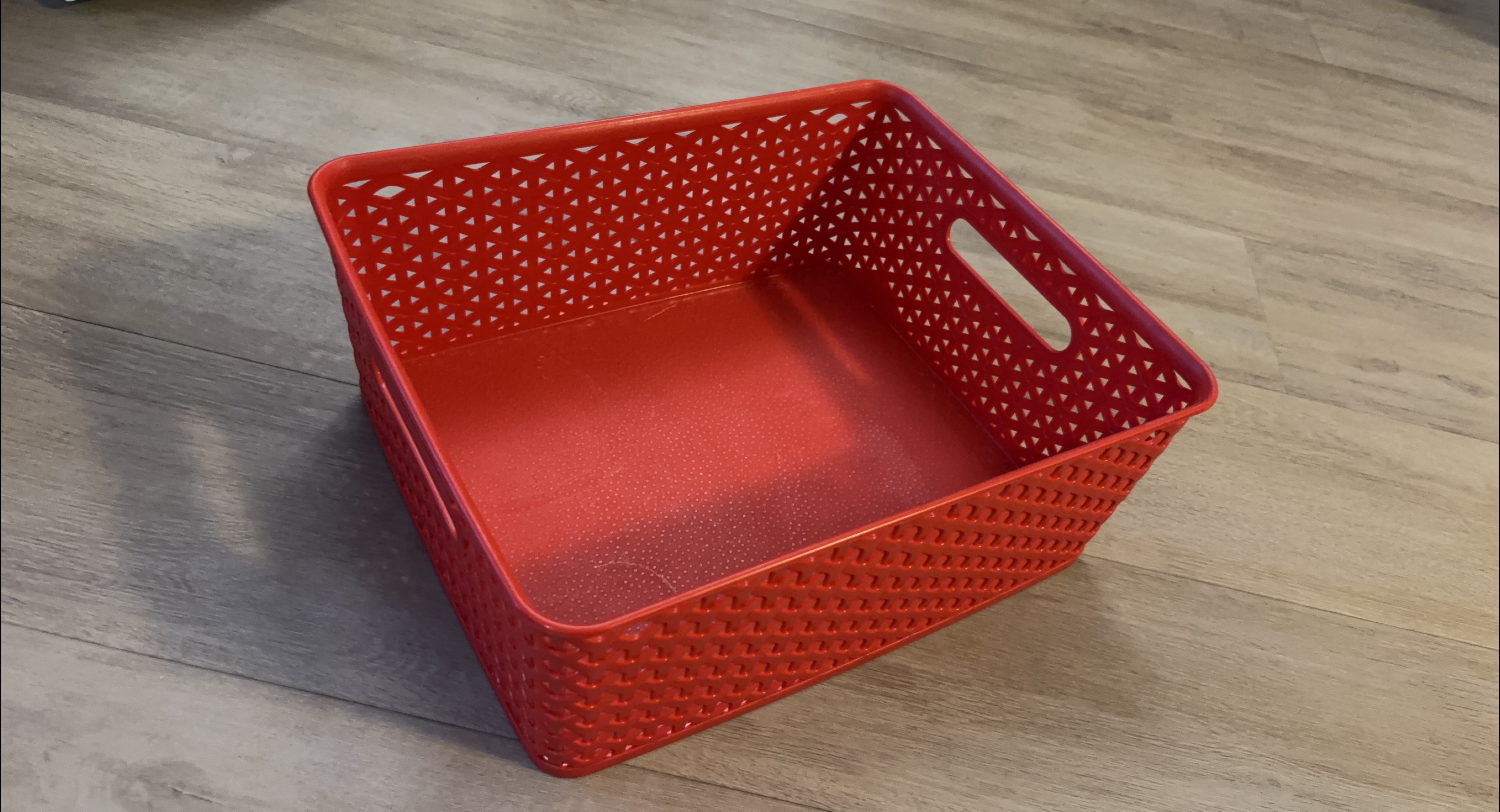 Red Plastic Storage Basket thumbnail