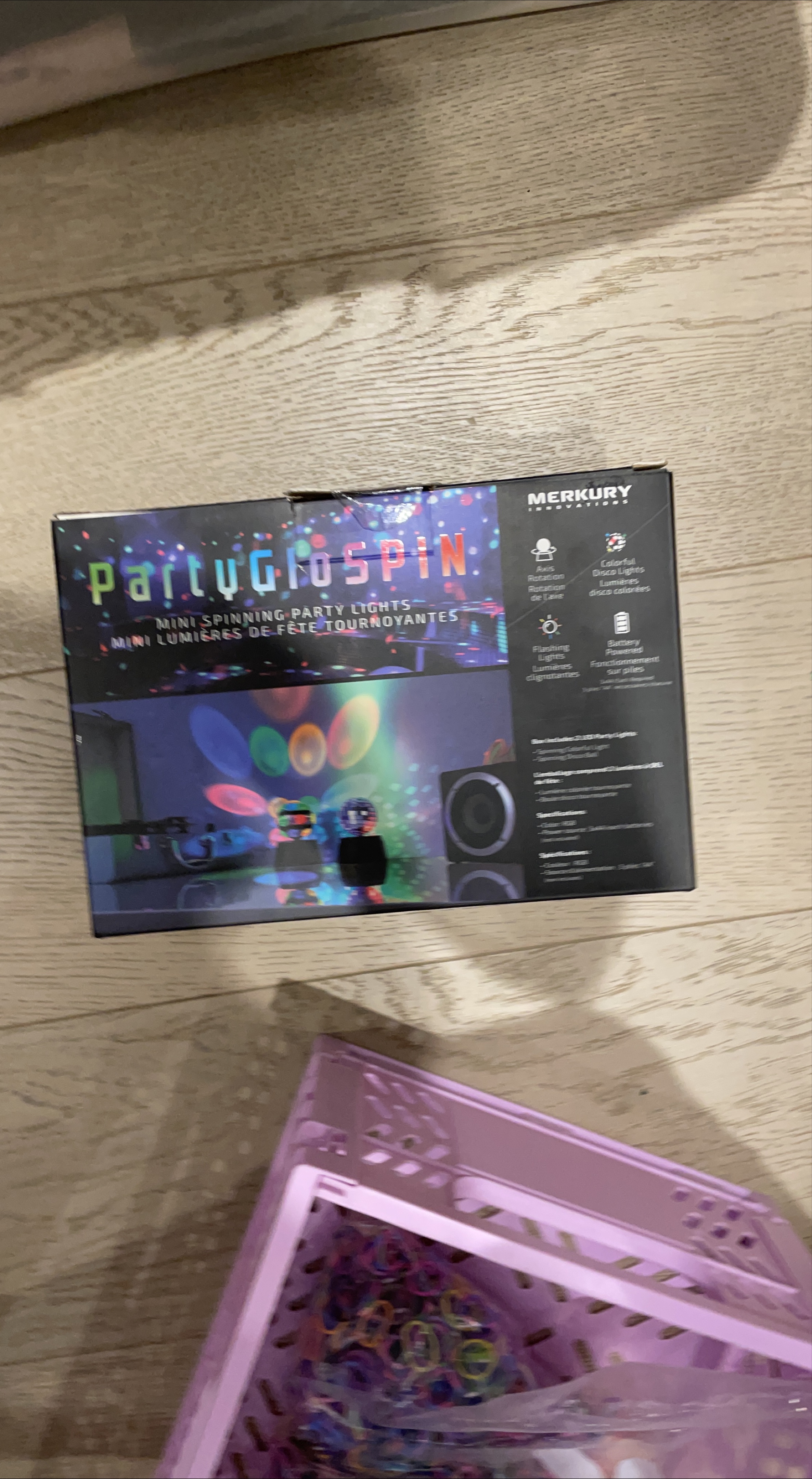 Merkury PartyGloSpin Mini Party Lights thumbnail