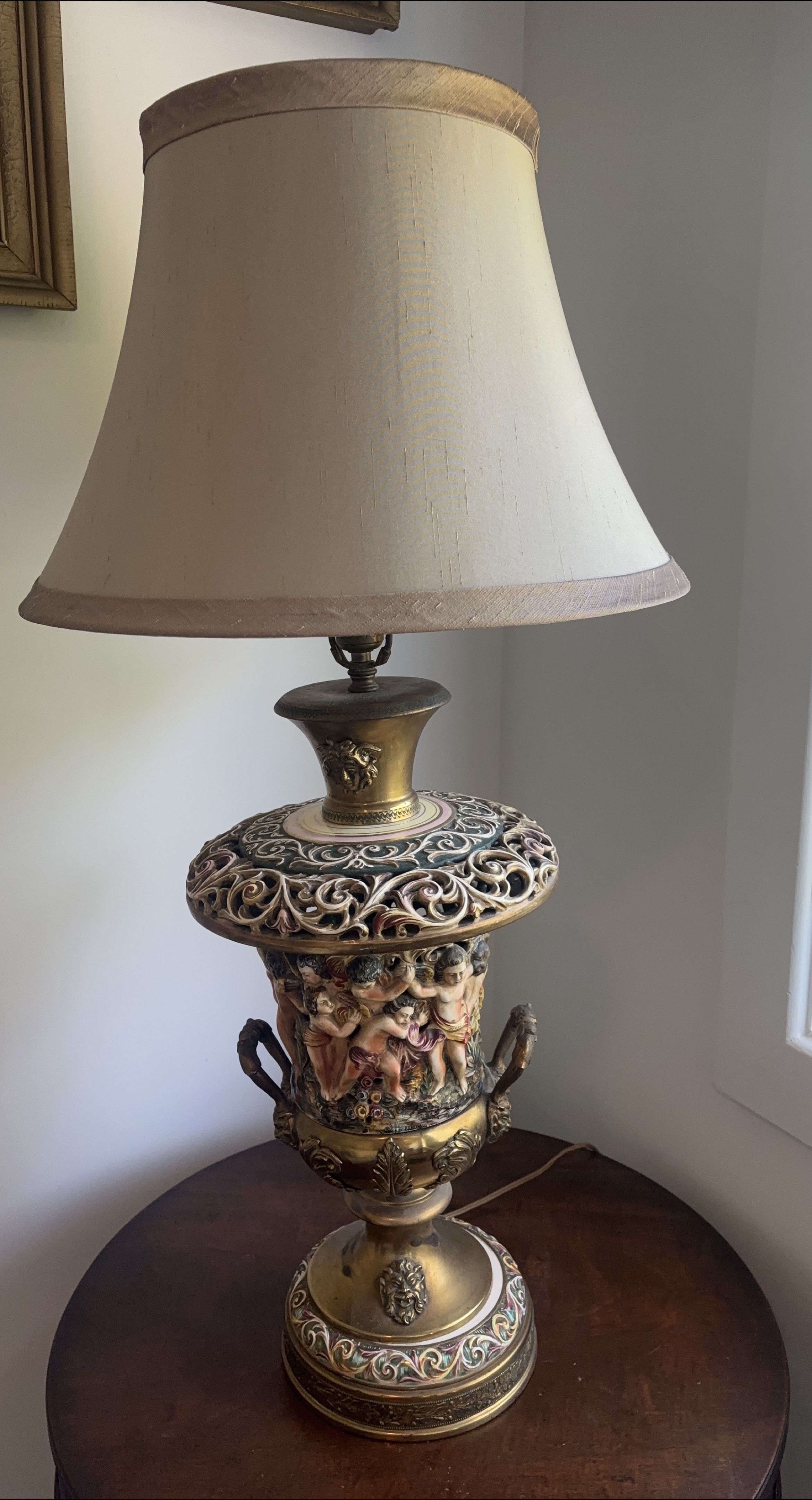 Vintage Cherub Accent Lamp- Reduced For Moving  Sale thumbnail