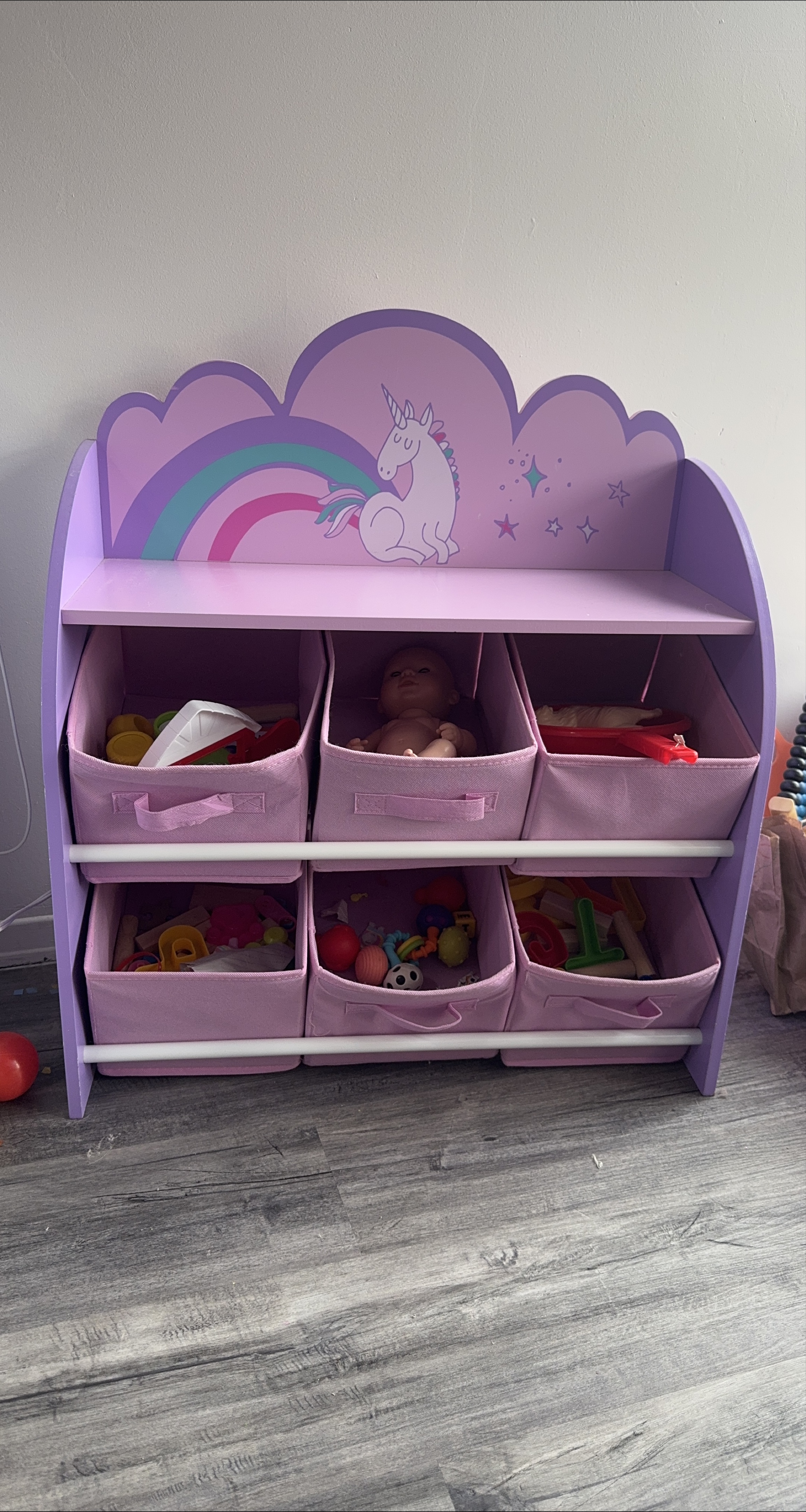 Danawares Unicorn Toy Storage Organizer - Pink thumbnail