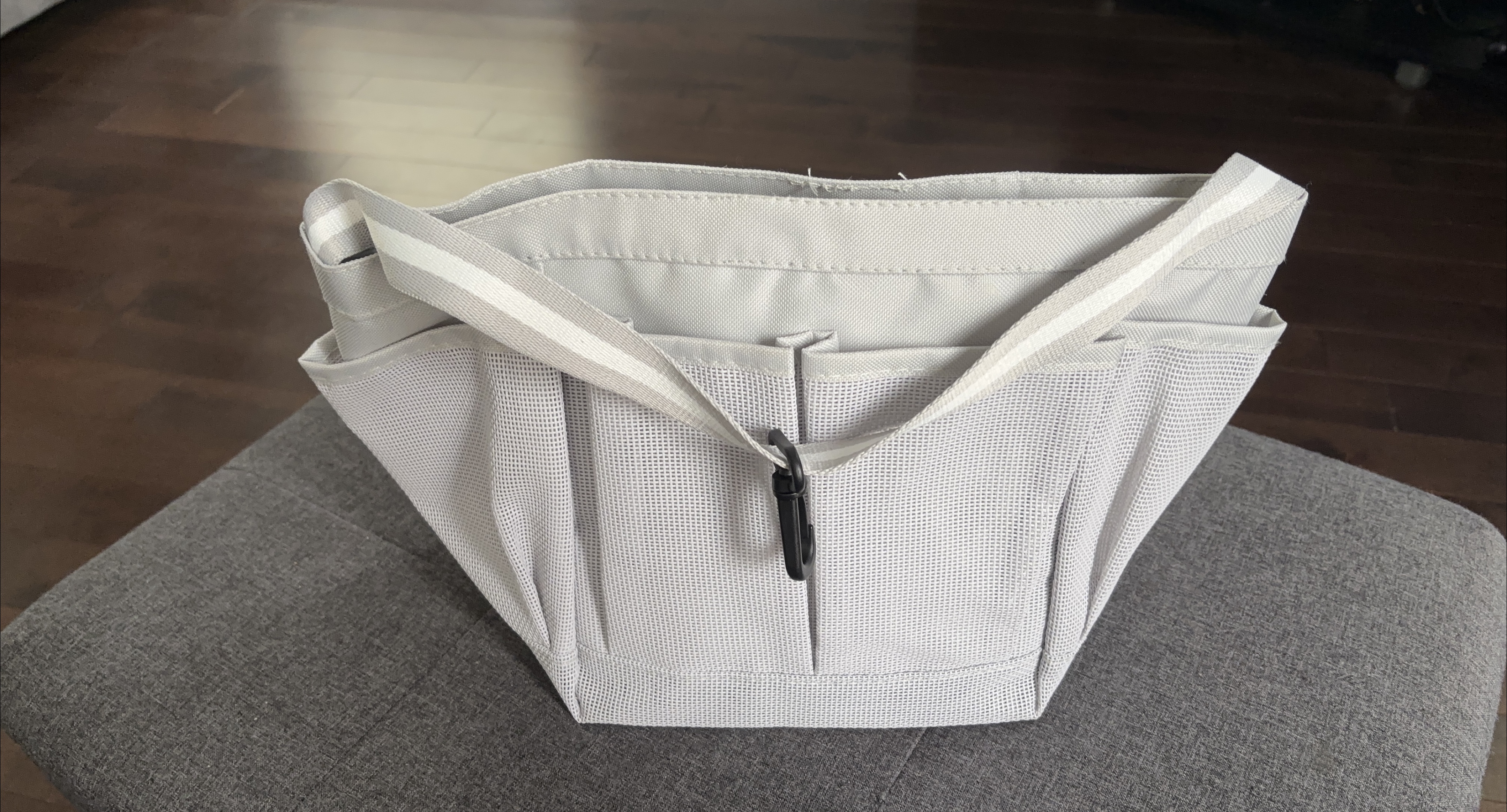 Light Grey Shower Caddy Tote Bag thumbnail